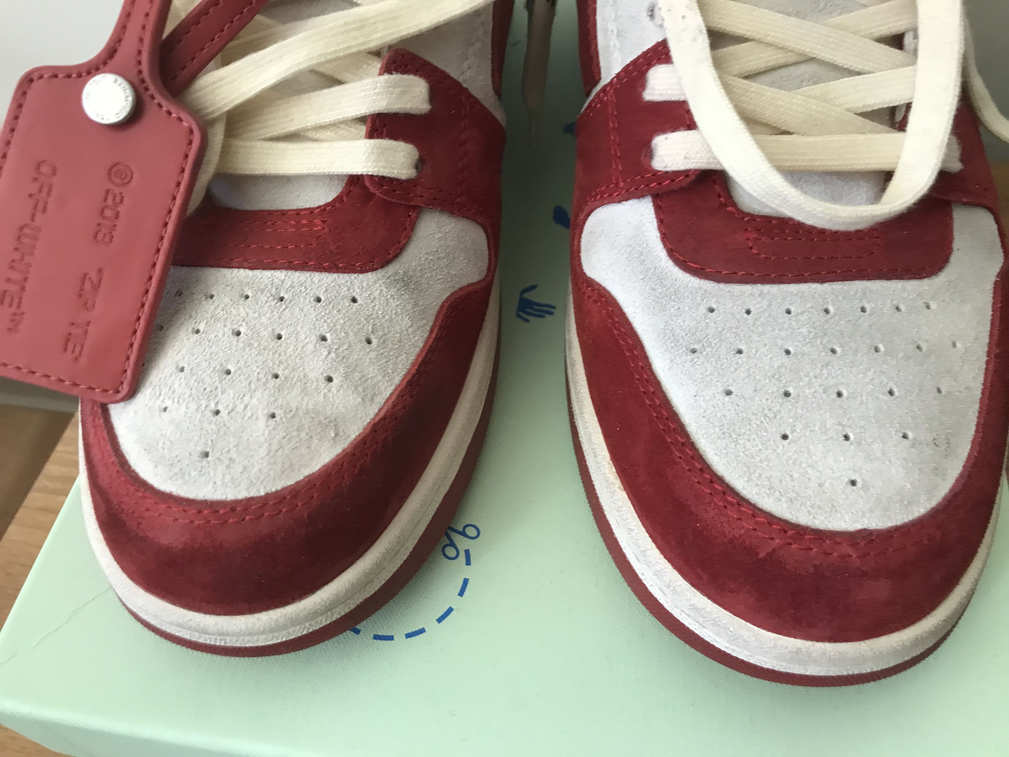 Off-White OFF WHITE "OUT OF OFFICE" VINTAGE SUEDE SNEAKERS Size US 11 / EU 44 - 3 Thumbnail
