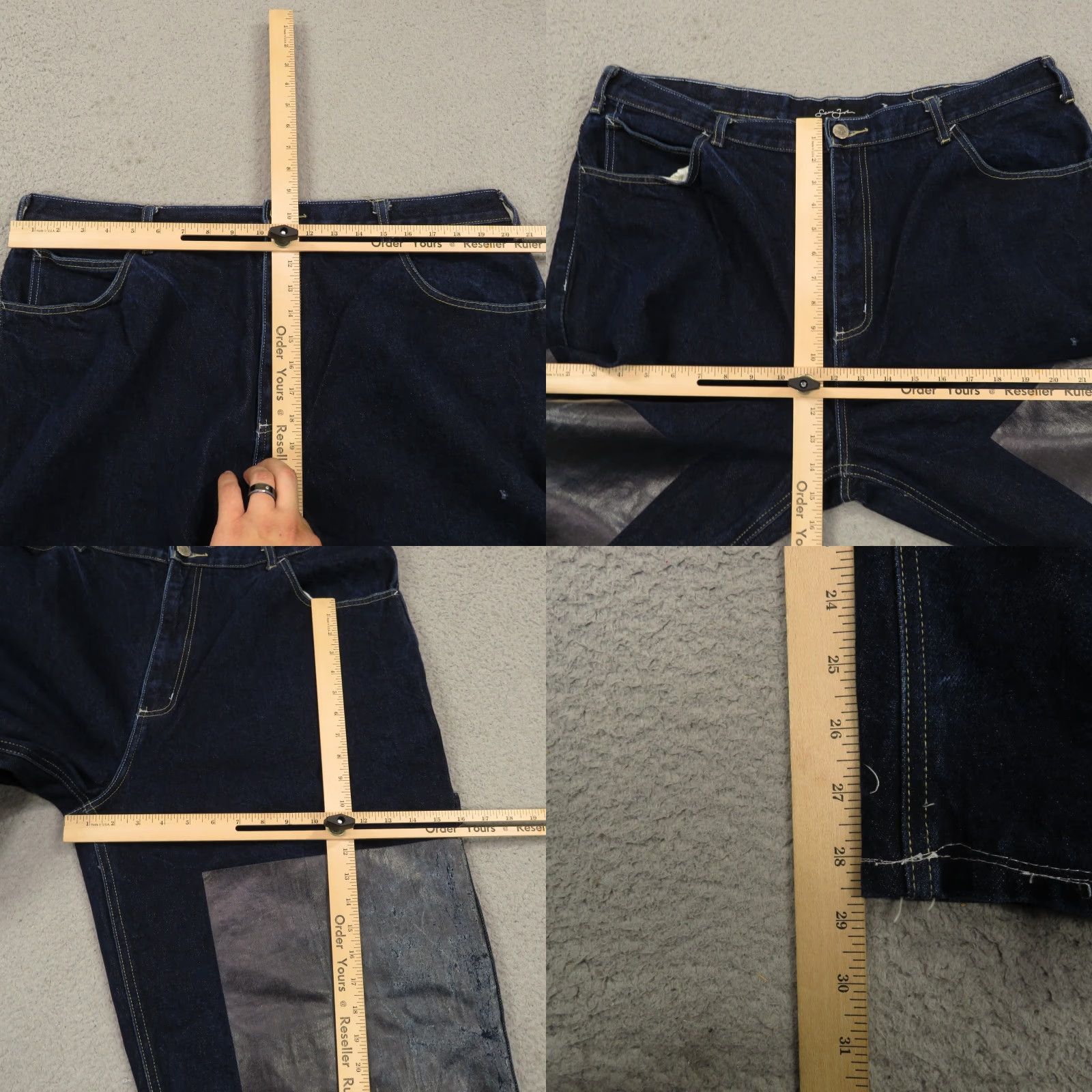 Sean John VINTAGE Sean John Baggy Jeans Mens 40 Y2K Skater Grunge Pipes Carpenter 10" Leg Opening VTG Jeans Mens 40 Blue Cotton Denim 5-Pocket Mens Size US 40 / EU 56 - 9 Thumbnail