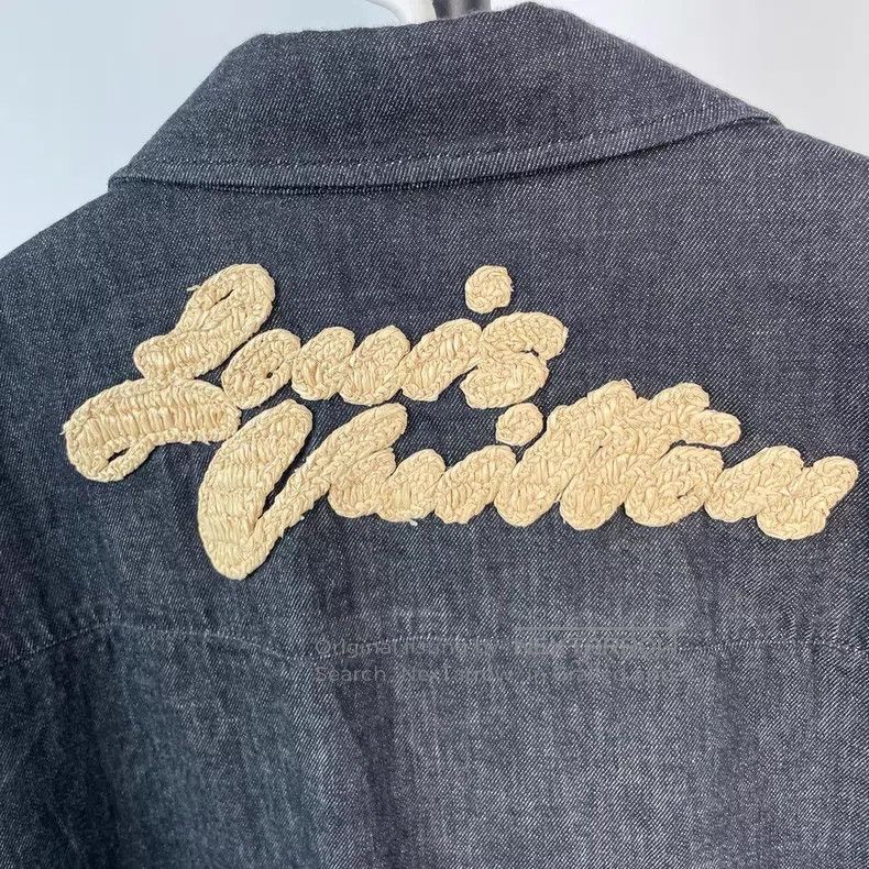 Louis Vuitton Louis Vuitton Denim Lafite logo short sleeve shirt Size US XL / EU 56 / 4 - 4 Thumbnail