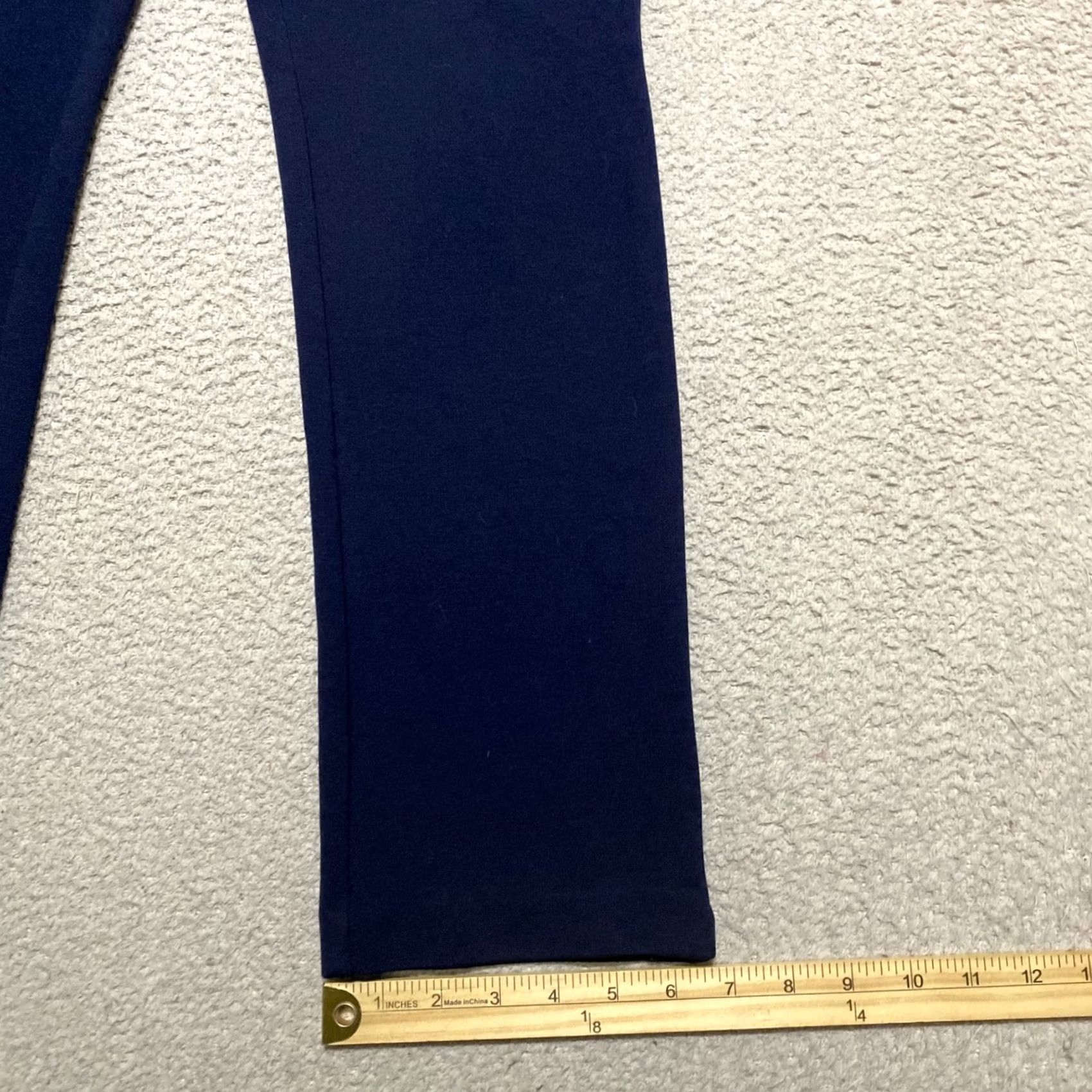 Vintage Chico's Pants Women 4P Solid Blue Straight Pull On Mid Rise Ankle Petite Size 27" / US 4 / IT 40 - 4 Thumbnail