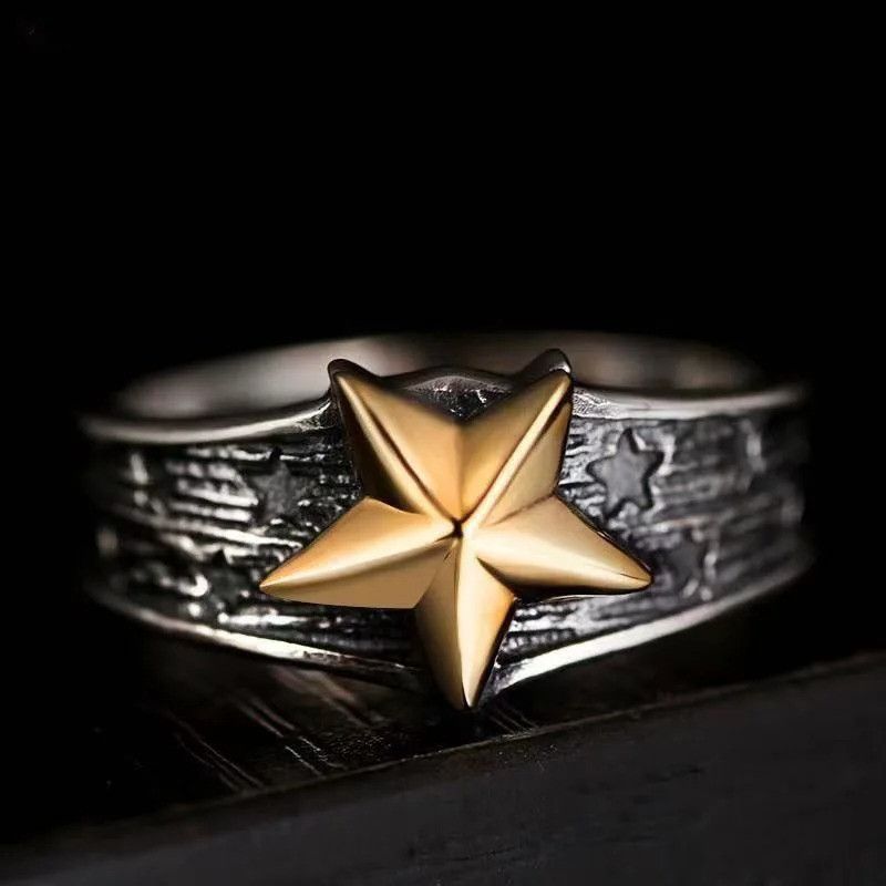 Jewelry × Vintage Retro Golden Star Ring Size ONE SIZE - 3 Thumbnail