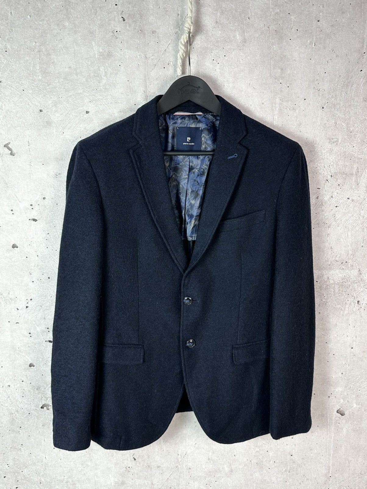 Pierre Cardin Pierre Cardin Wool Navy Blue Two-Button Long Sleeve Jacket Size US M / EU 48-50 / 2 - 1 Thumbnail