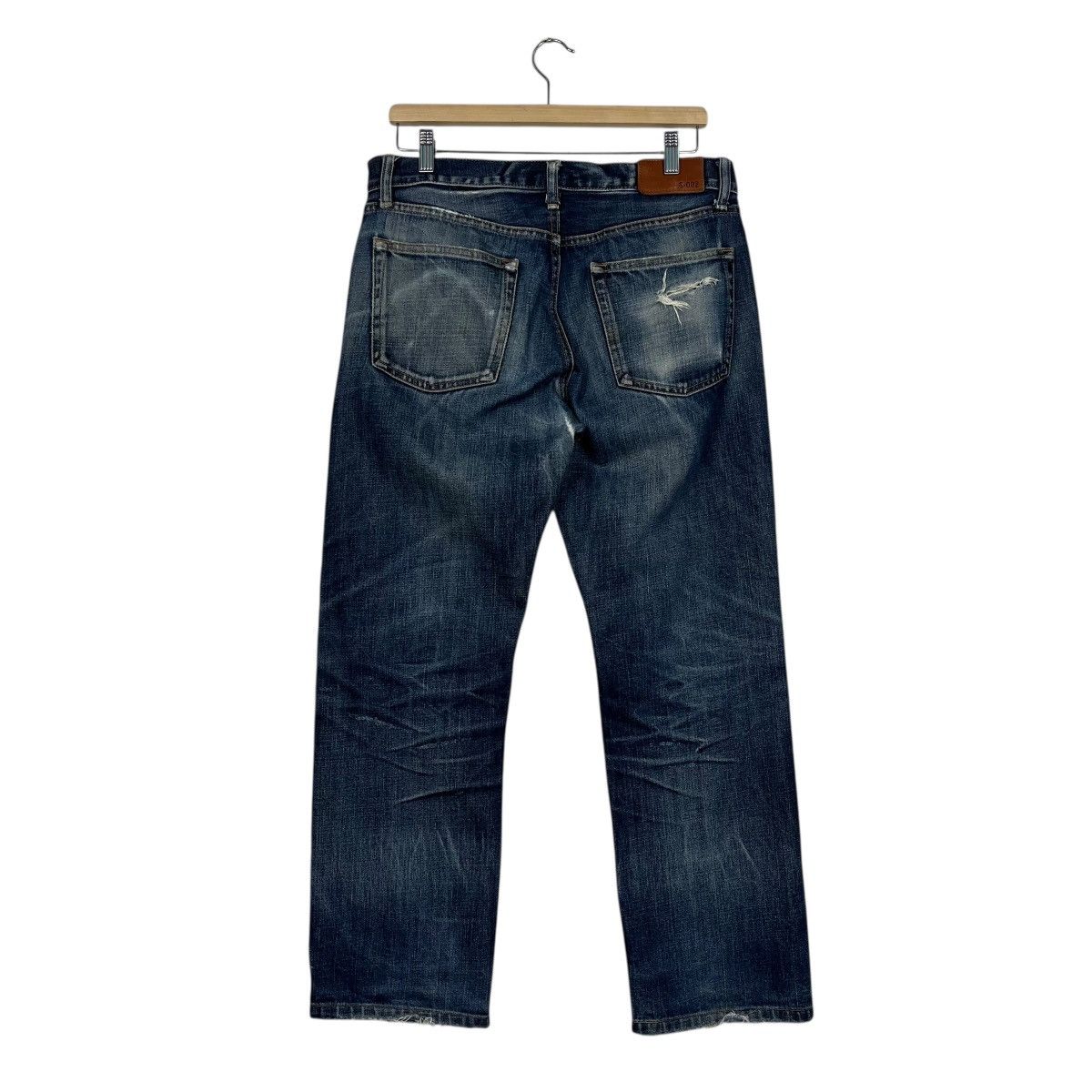 Japanese Brand Vintage Japanese Designer Distressed Faded Denim Size US 32 / EU 48 - 7 Thumbnail