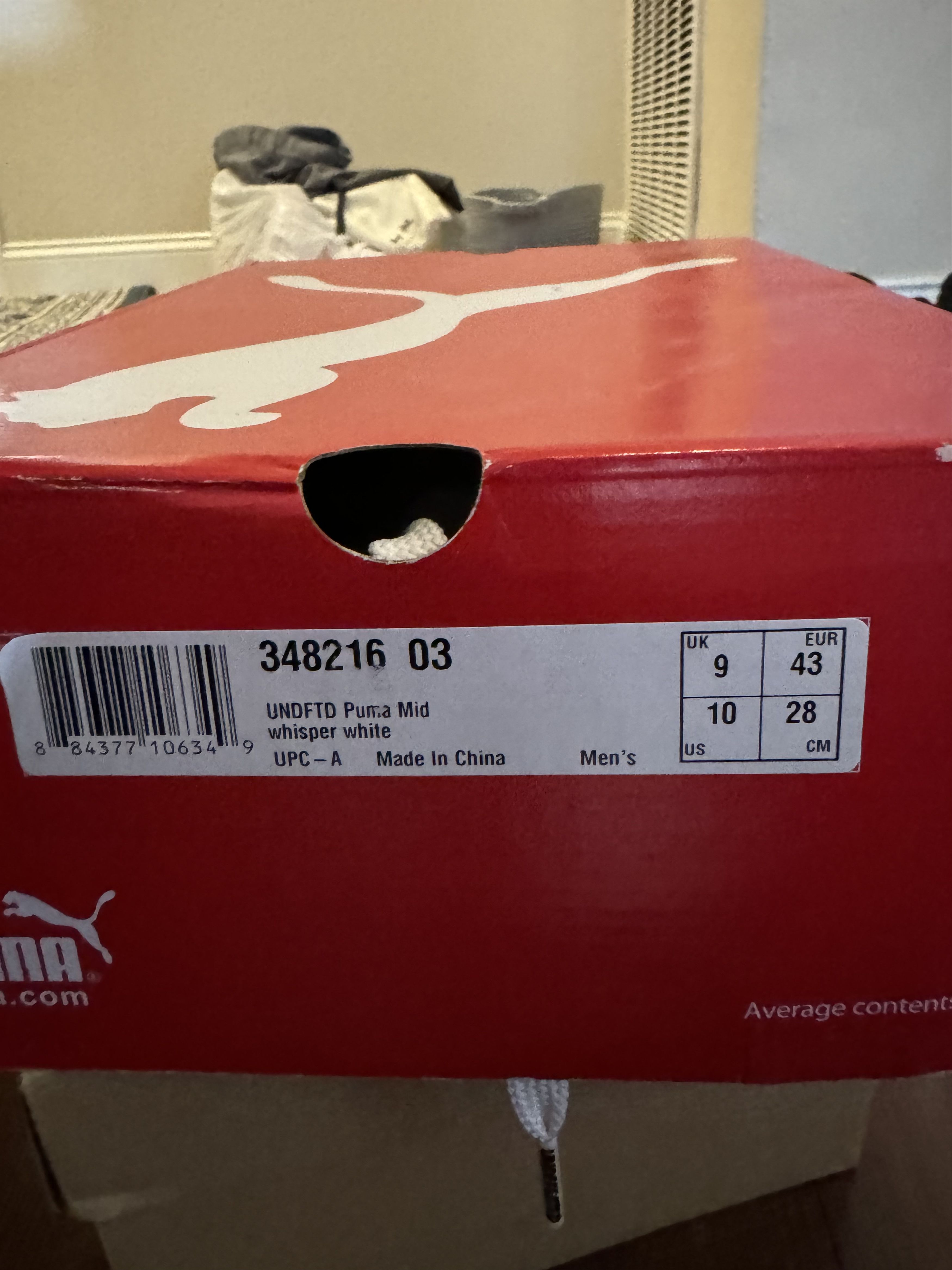 Puma × Undefeated UNDFTD Undefeated x Puma 24K Whisper White Mid Size US 10 / EU 43 - 4 Thumbnail