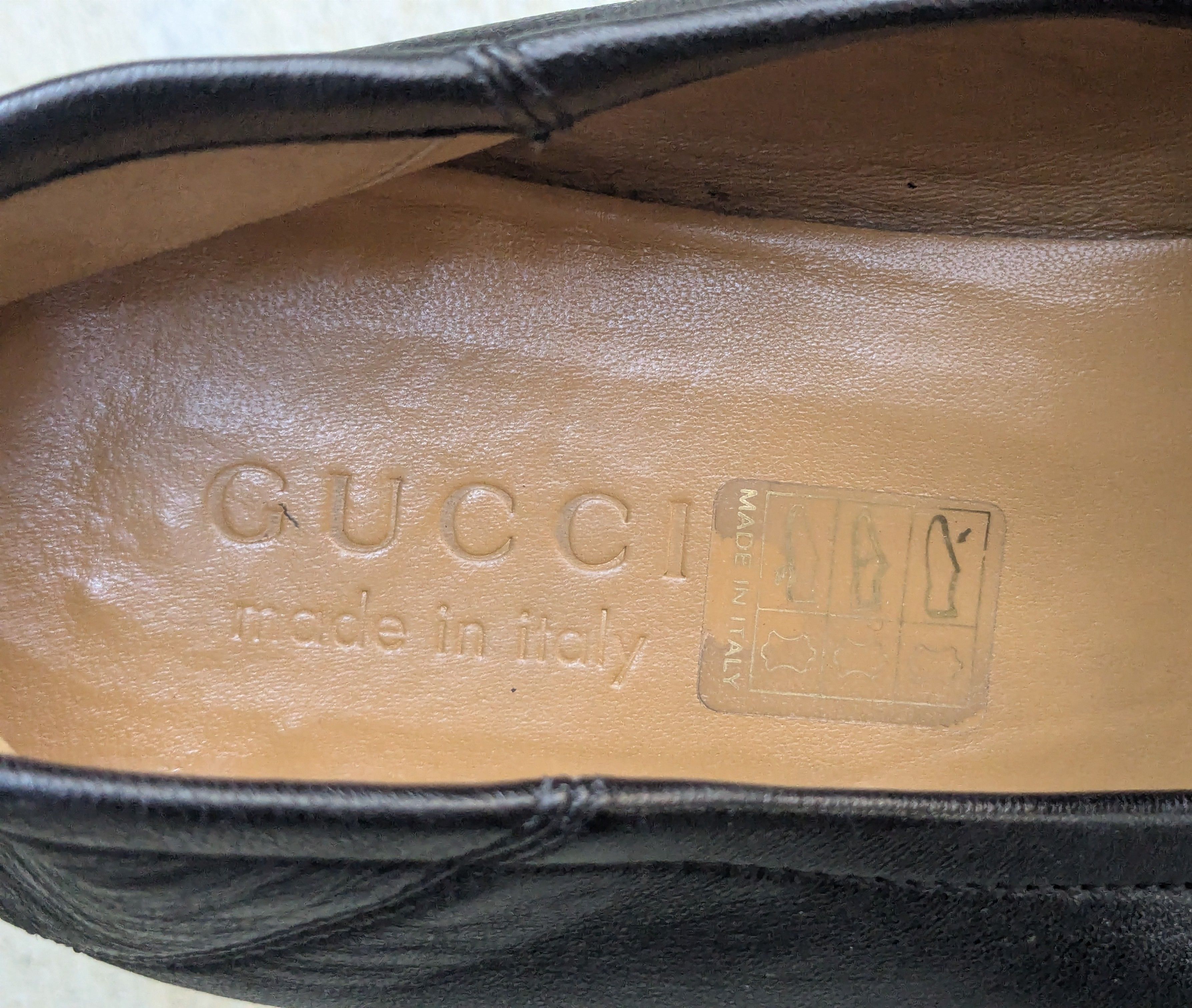 Gucci Gucci Jordaan Horsebit Loafers Black Leather 7.5 Red Wolf Size US 7.5 / EU 40-41 - 5 Thumbnail