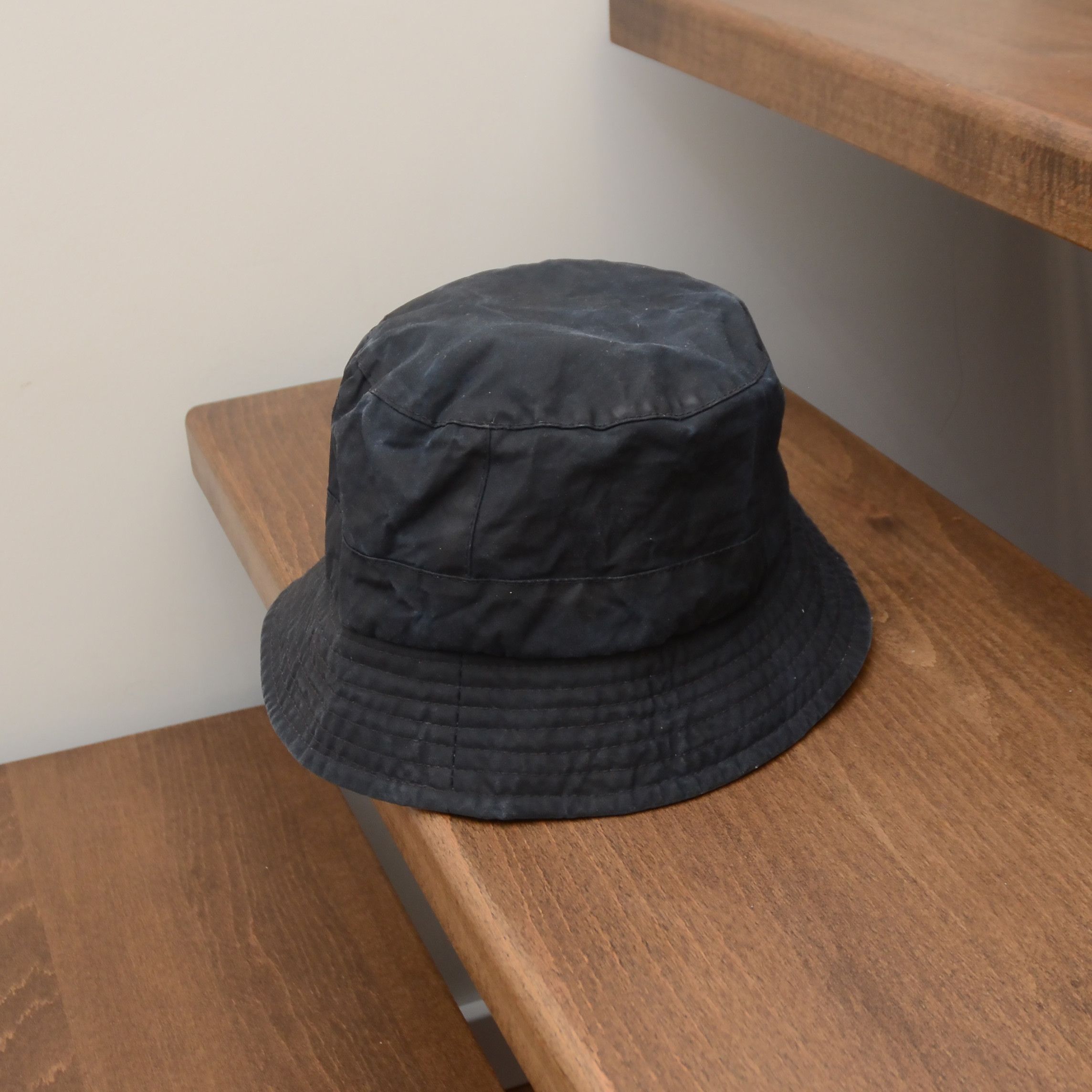 Barbour Vintage Barbour Bucket Panama Hat Wax Dark Blue Size ONE SIZE - 5 Thumbnail