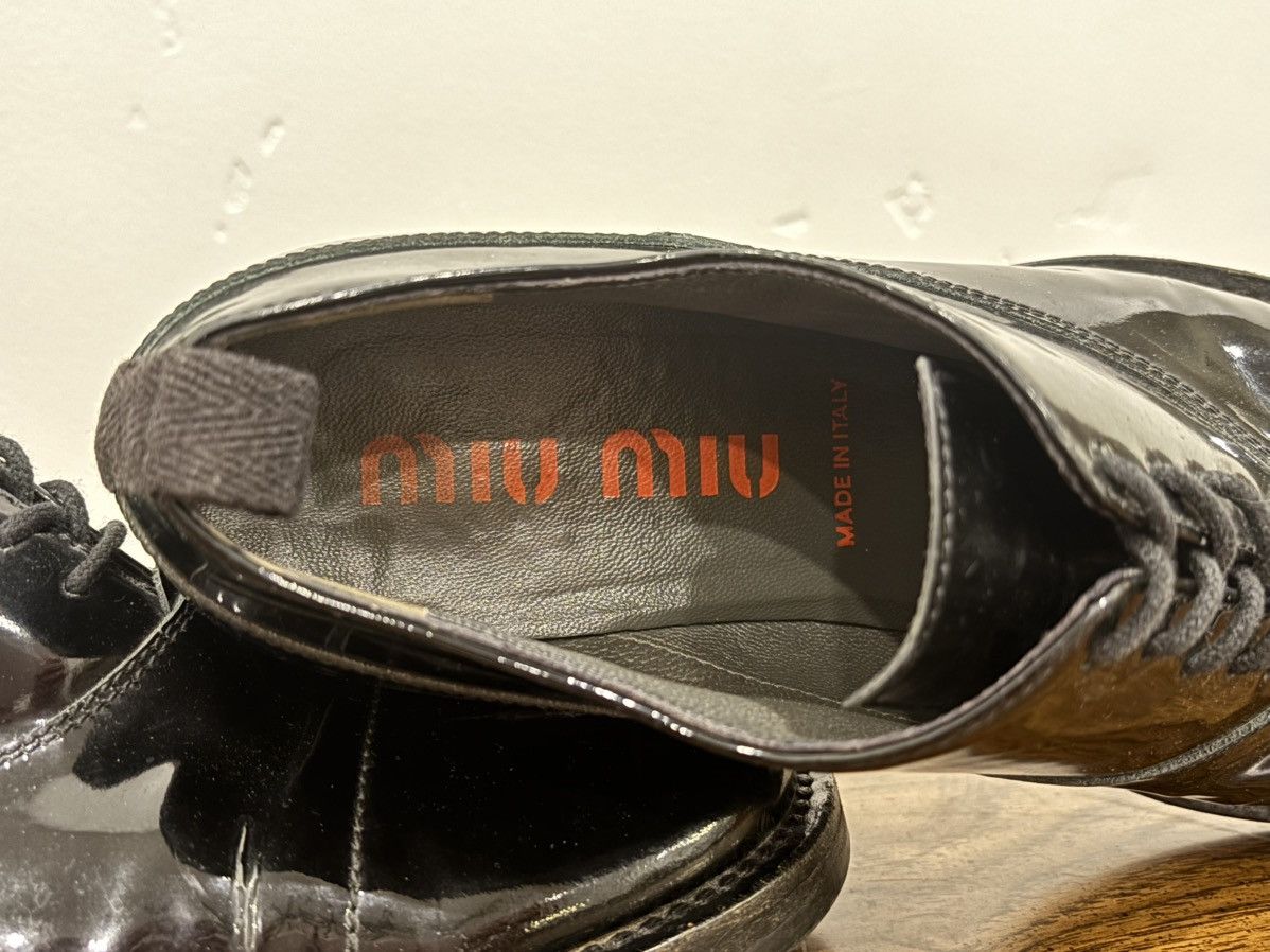 Miu Miu Miu Miu Patent Leather Oxfords Size US 8 / IT 38 - 4 Thumbnail