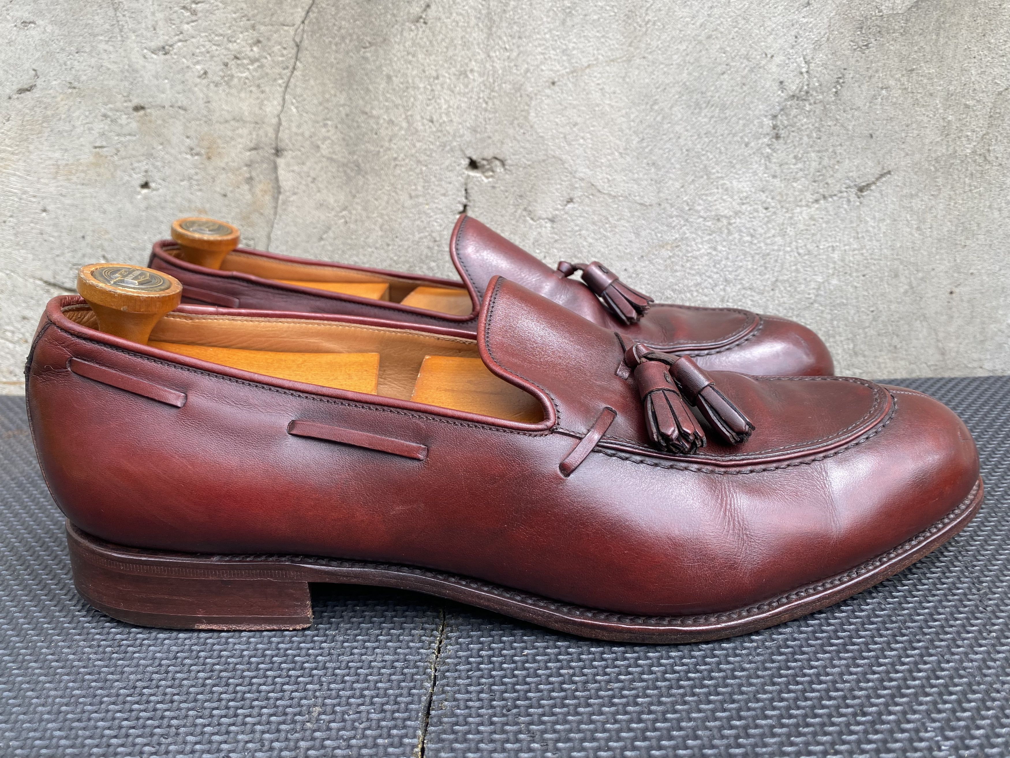 Carmina Carmina Mens Brown Calfskin Tassel Split Toe Loafers luxury Size US 13 / EU 46 - 6 Thumbnail