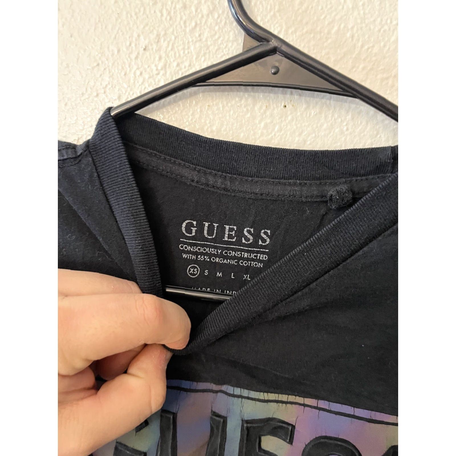 Guess Guess T-Shirt Mens XS Black Graphic Logo Crew Neck Pullover Casual Shirt Size US XS / EU 42 / 0 - 2 Thumbnail