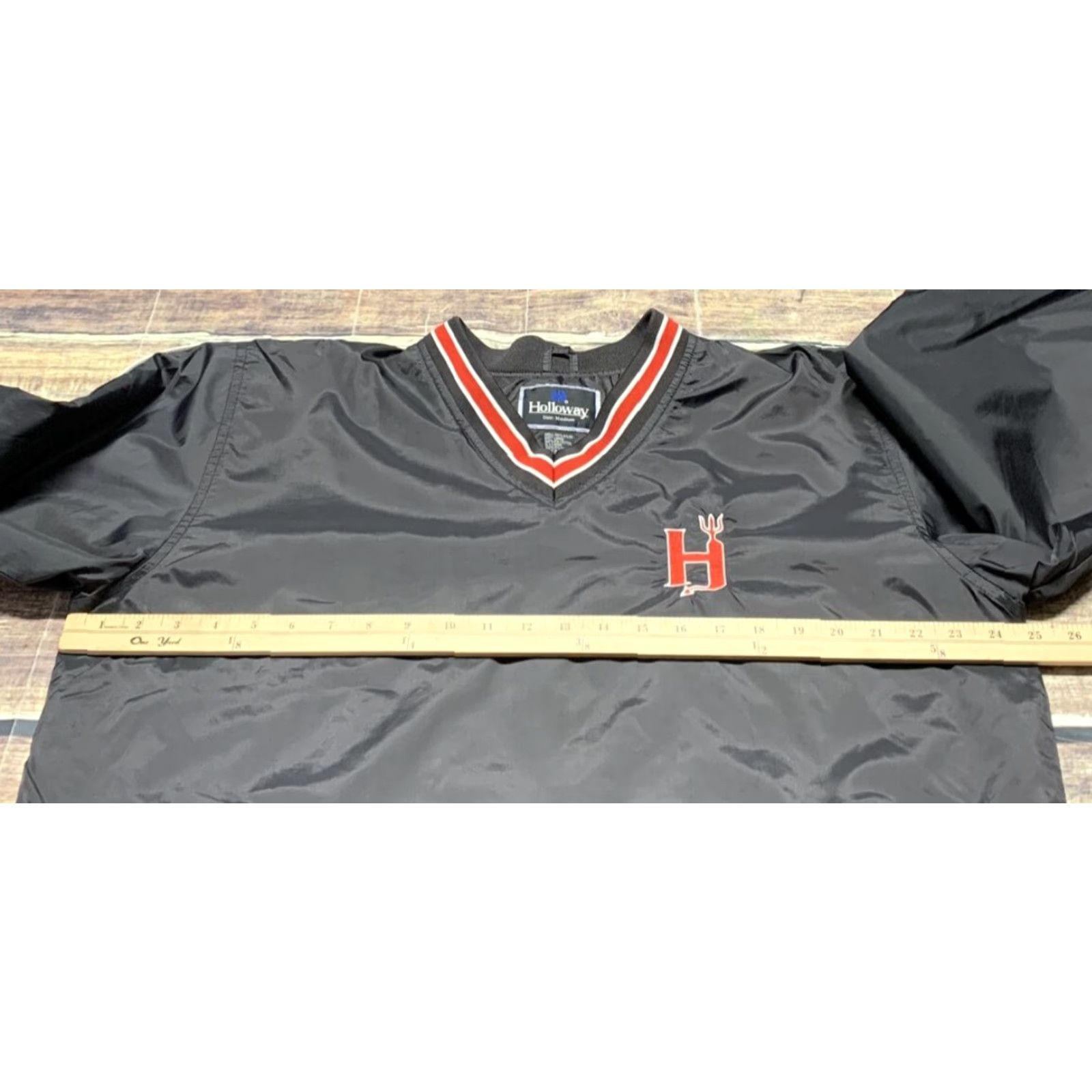 Holloway Holloway Jacket Pullover V-Neck M Black 2 Pockets Front Logo Windbreaker Shirt Mens Casual Size US M / EU 48-50 / 2 - 4 Thumbnail