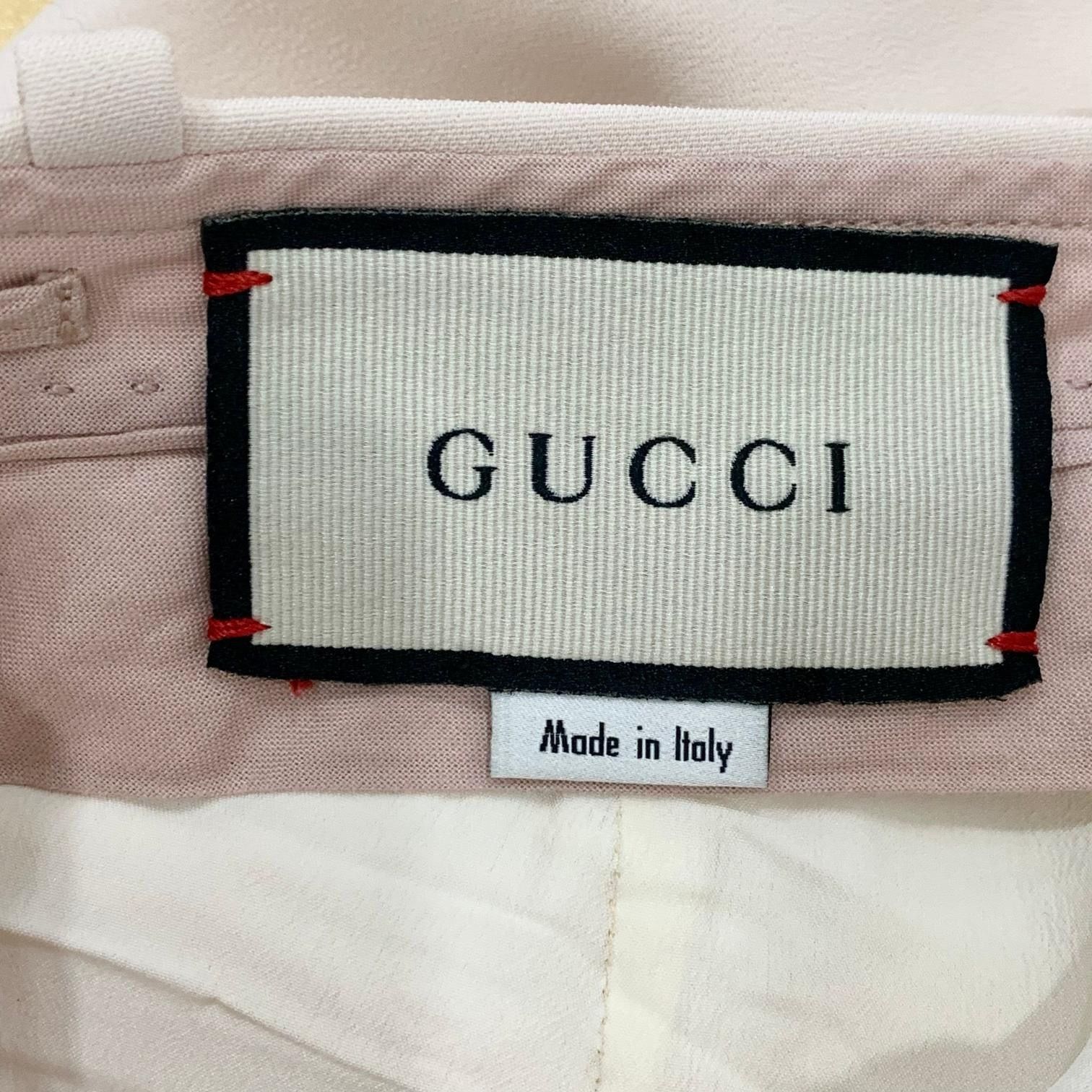 Gucci Gucci Womens Apricot Pink Braided Design Mid-Waist Casual Pa Size 36" / US 14 / IT 50 - 2 Thumbnail