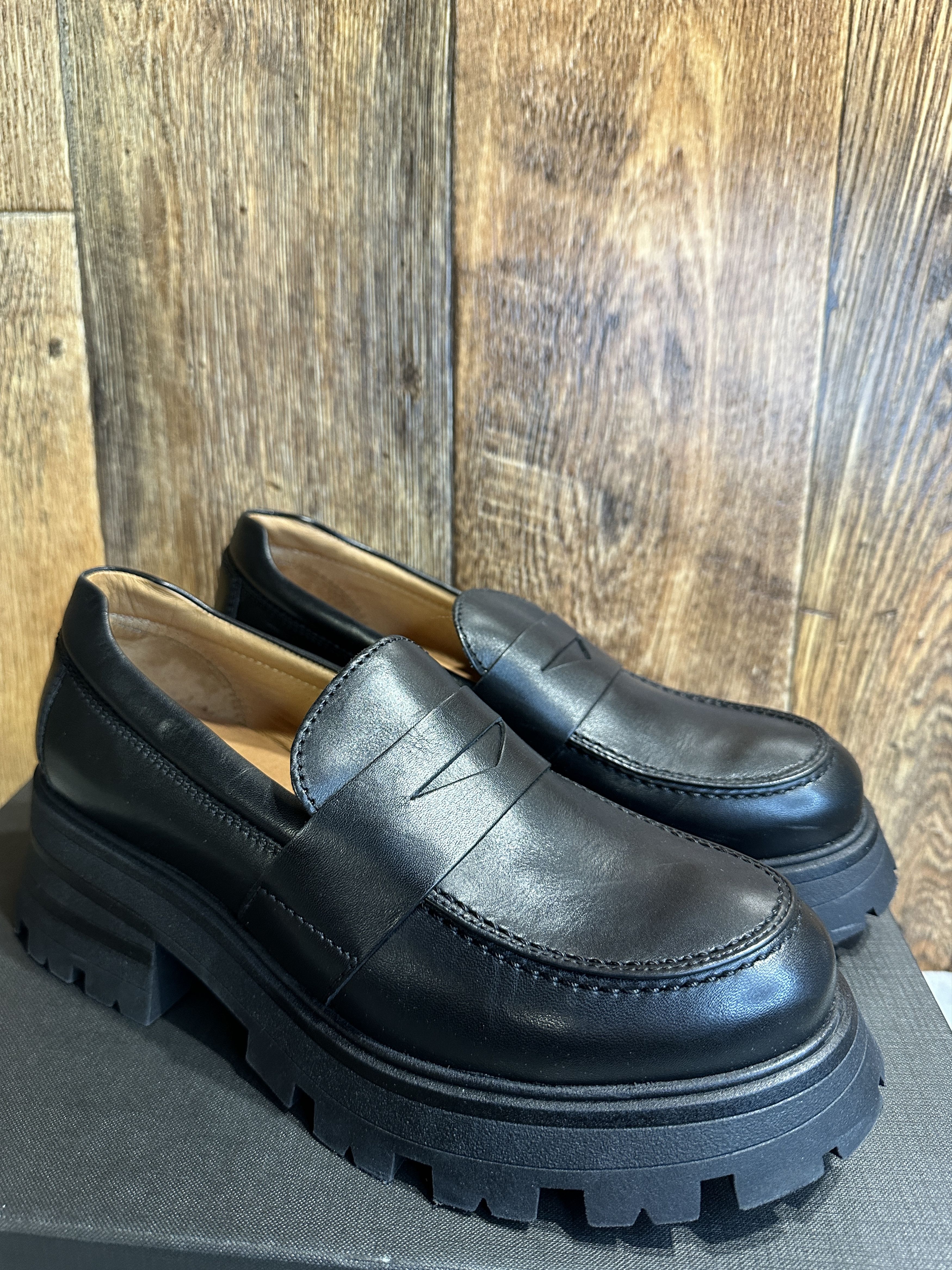 image of Platforms Billi Bi C1013 Shoes in Black Calf, Women's (Size 9)