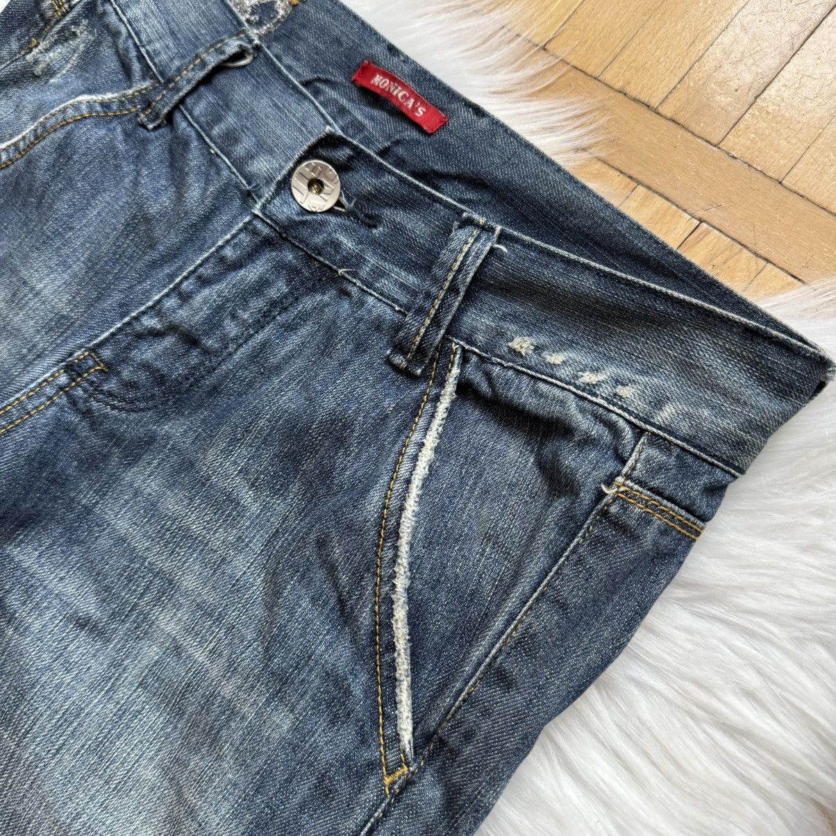 If Six Was Nine 📌Vintage Y2K Monica’s Low Rise Distress Washed Jeans Size 30" / US 8 / IT 44 - 14 Thumbnail