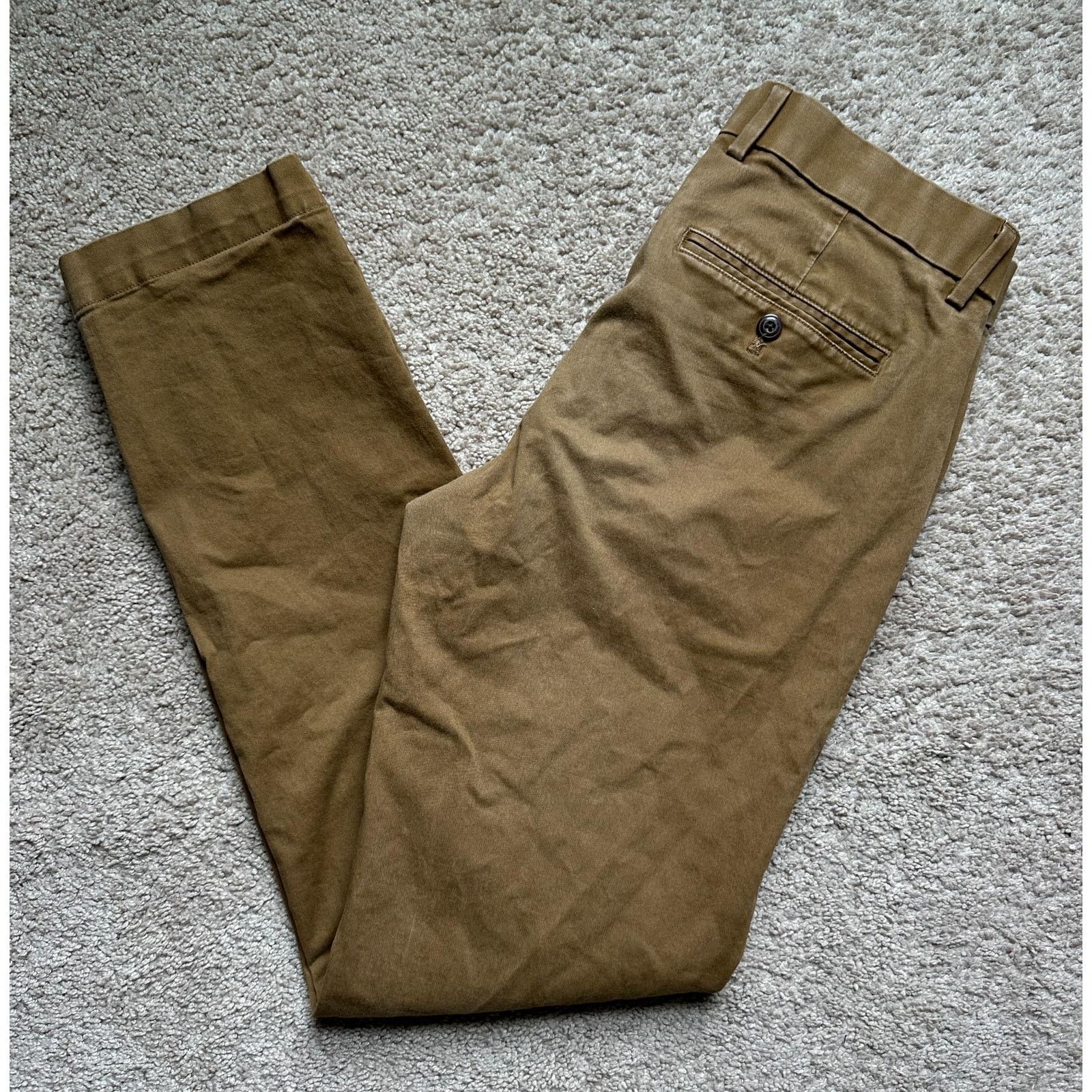 Gap Gap Slim Fit Mid Rise Straight Trouser Pants Brown 30 x 32 Size US 30 / EU 46 - 1 Thumbnail