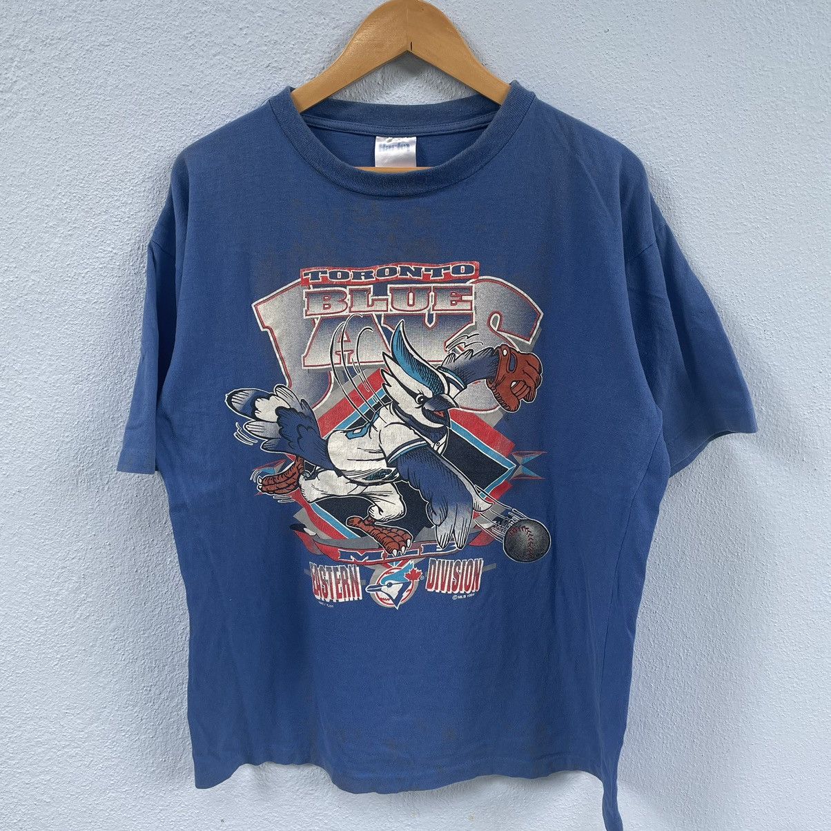 image of 1994 Mlb Toronto Blue Jays Big Print Tshirt, Men's (Size Large)