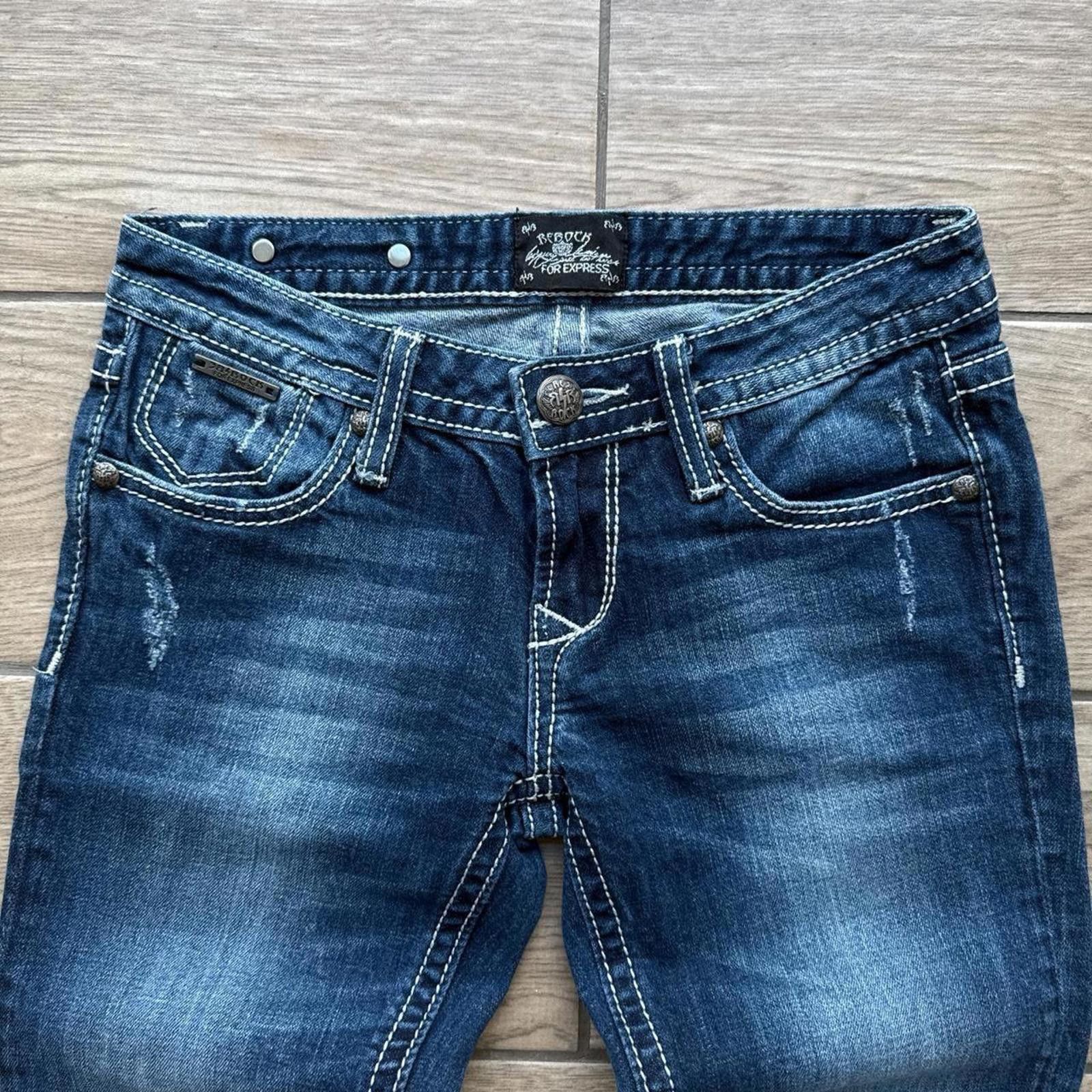Express Y2K Be Rock for Express Boot Cut Denim 00s Jeans Size 42" / US 20 - 4 Thumbnail