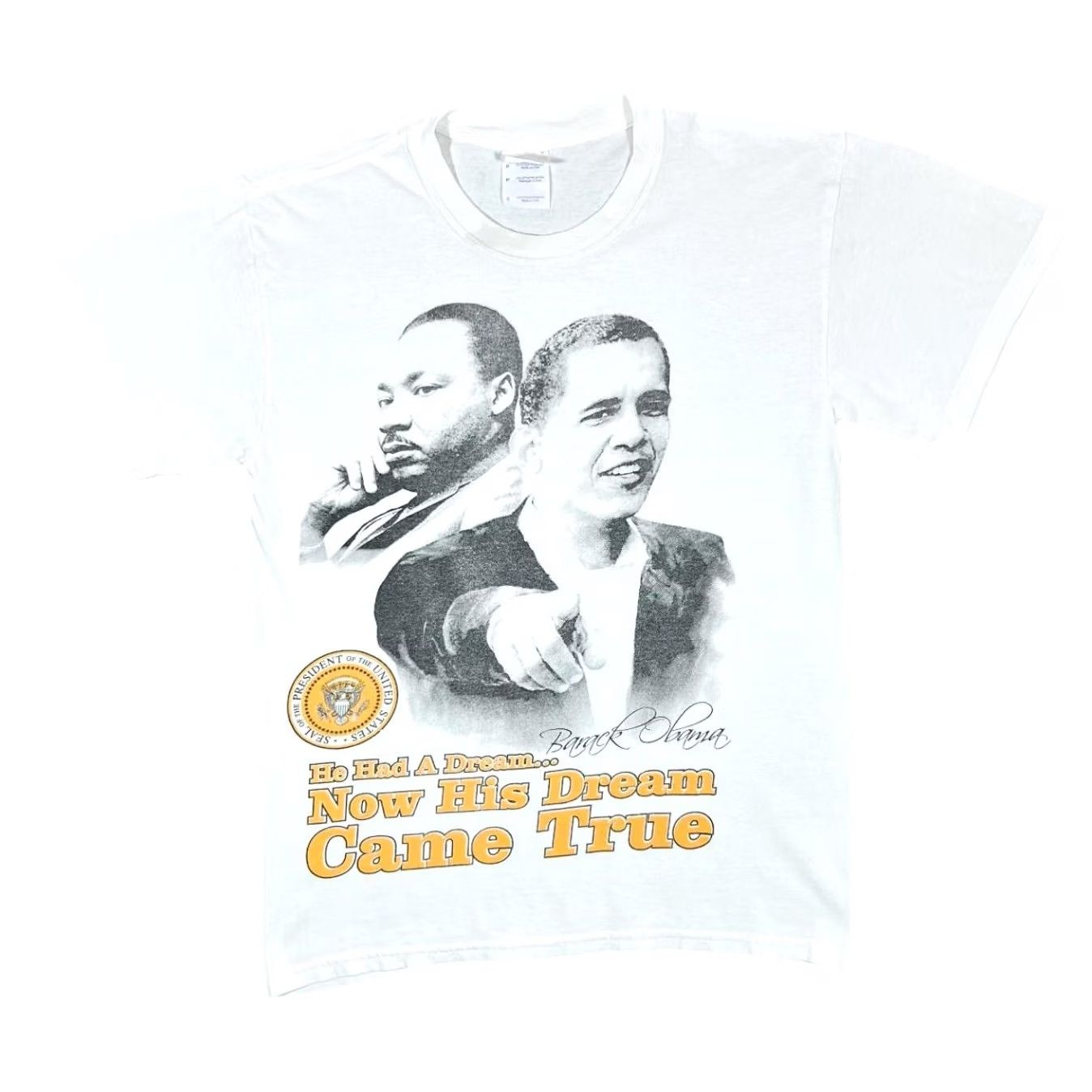 Gildan BARACK OBAMA Martin Luther King Political Souvenir Graphic White T-Shirt Small Mens XS? Size US S / EU 44-46 / 1 - 2 Thumbnail