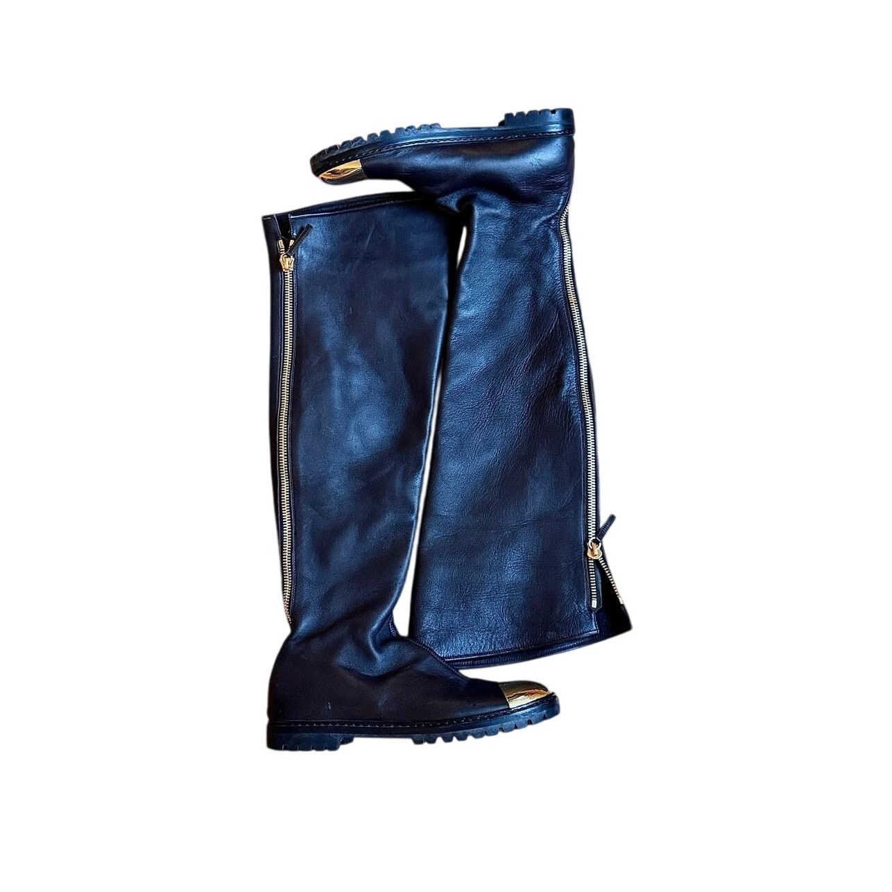Giuseppe Zanotti Giuseppe Zanotti Leather Over-The-Knee Boots Brown Leather Size US 7.5 / IT 37.5 - 2 Thumbnail