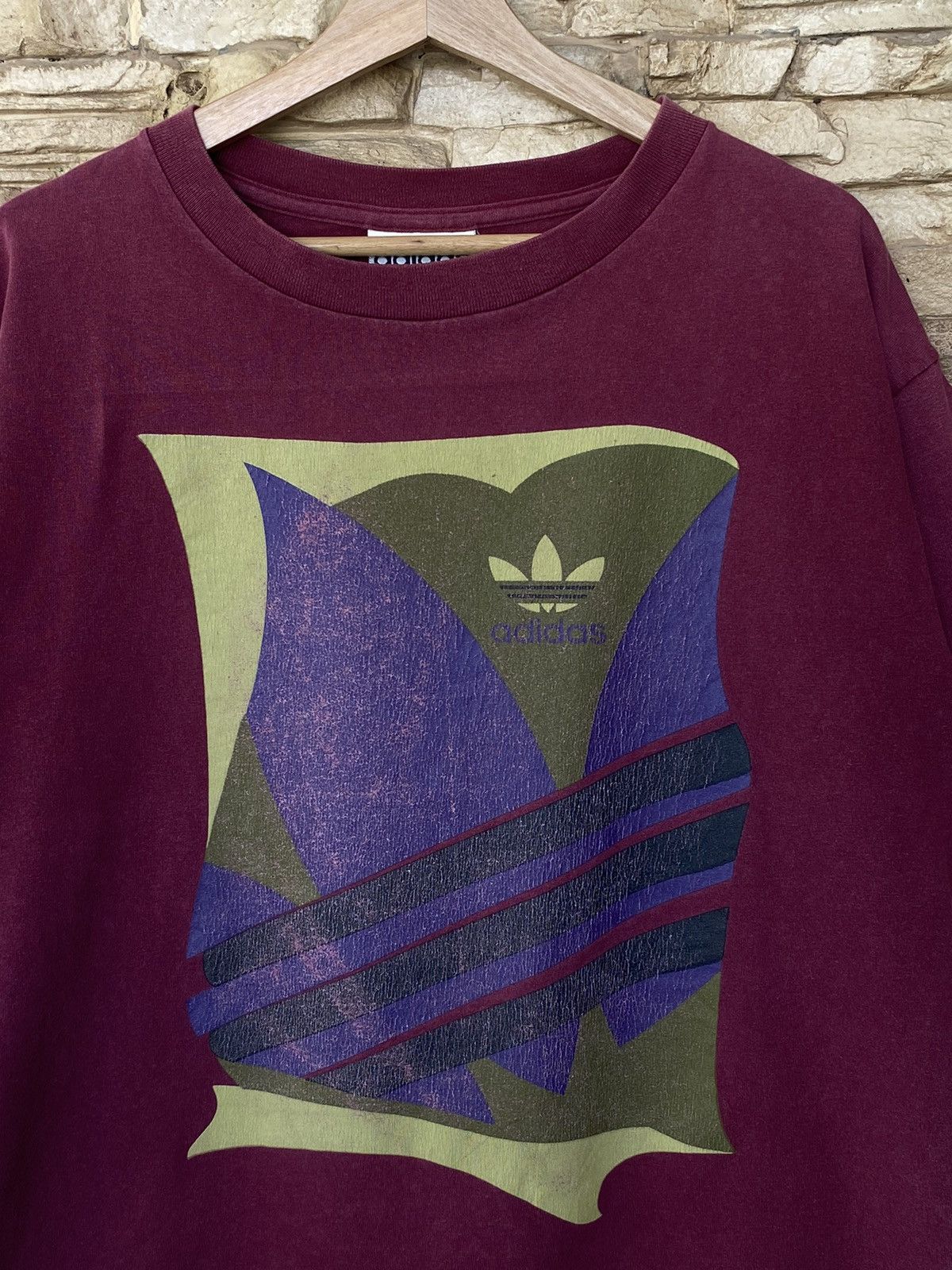 Vintage 90s Adidas Trefoil Big Logo Tees