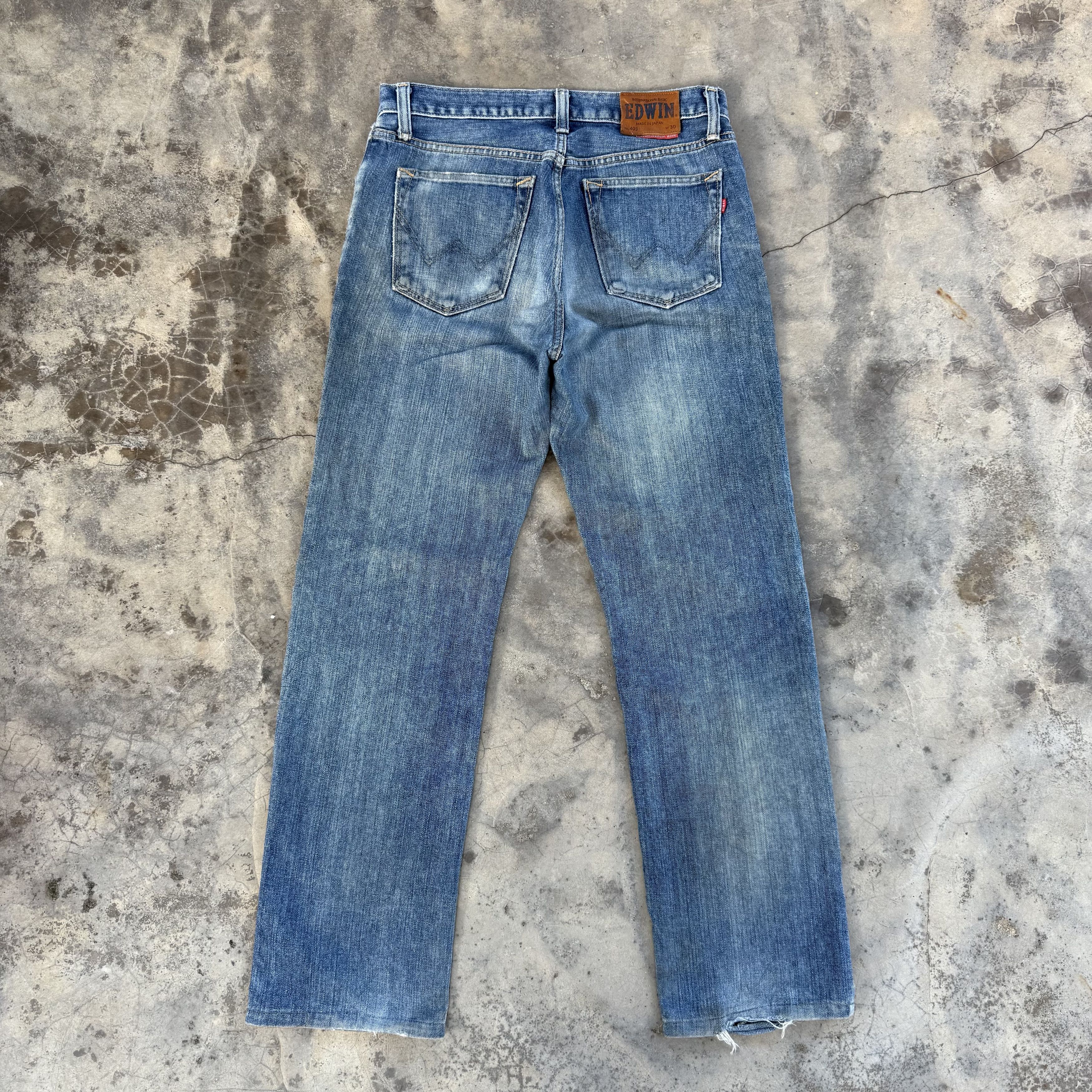 Edwin Vintage edwin faded rippep Jean denim pants Size US 32 / EU 48 - 1 Thumbnail