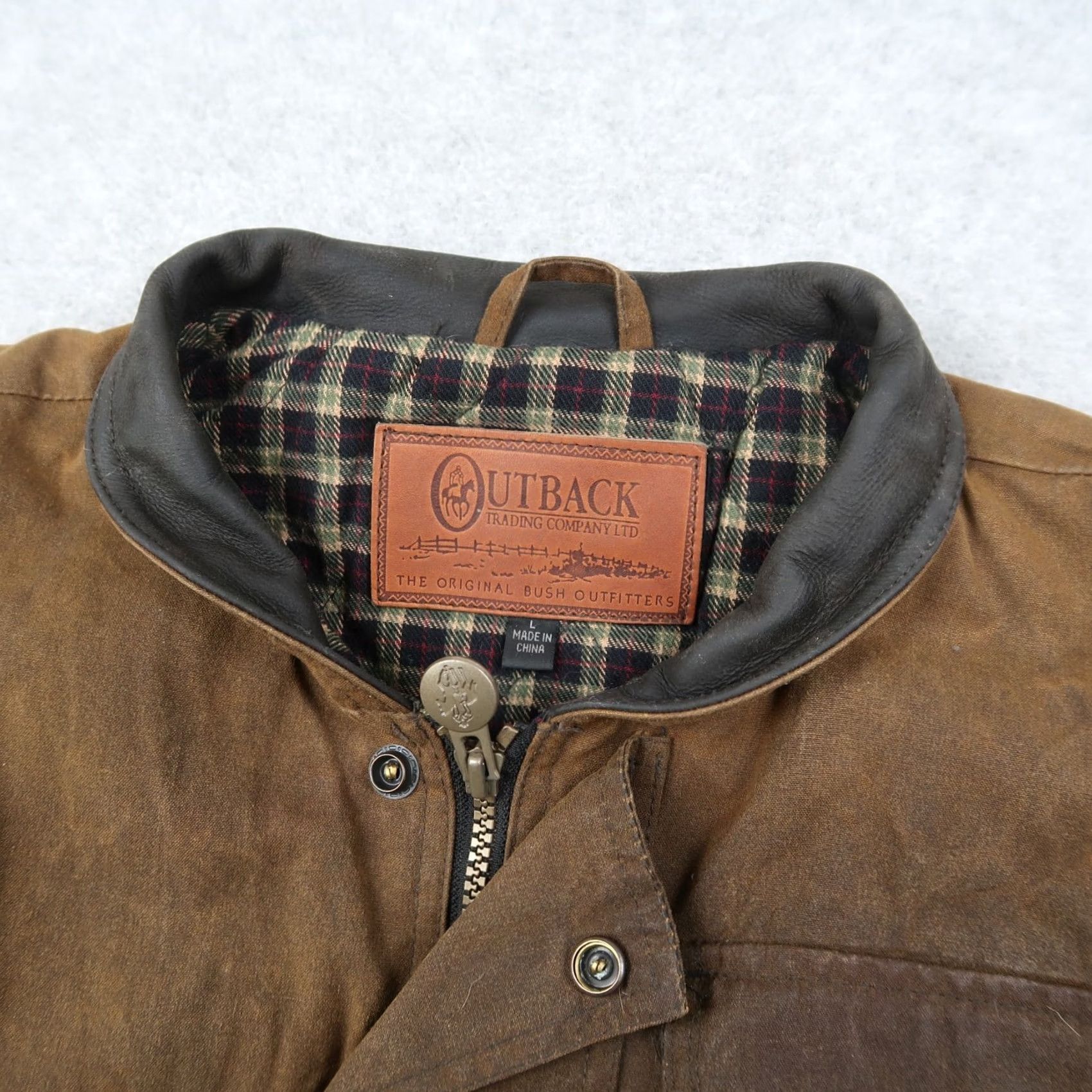Vintage Outback Trading Company Vest Jacket Mens L Brown Waxed Flannel Lined Outdoors Size US L / EU 52-54 / 3 - 5 Thumbnail