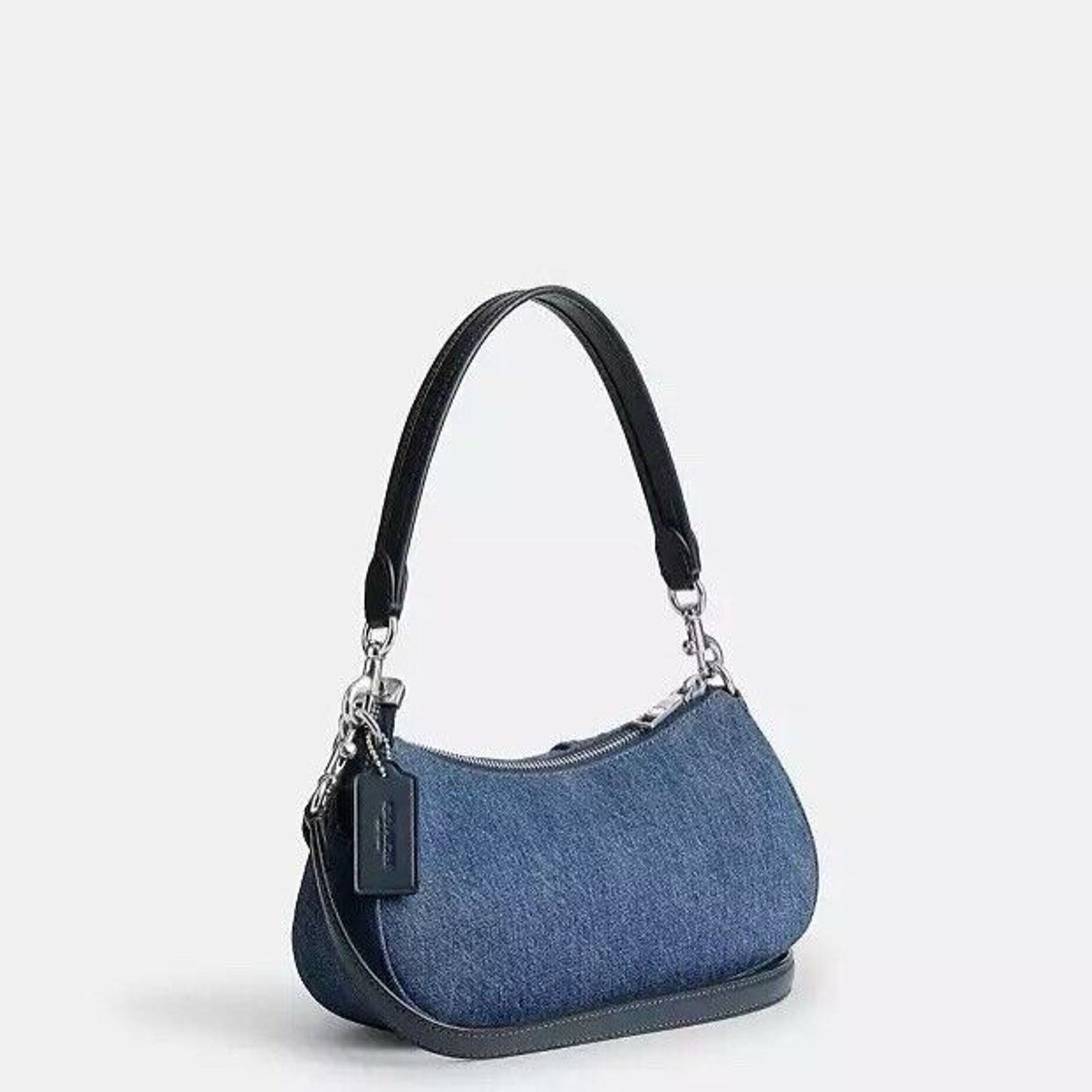 Coach NWT Coach Ashton Bag In Signature Denim CAK44 Silver/Indigo Size ONE SIZE - 11 Thumbnail