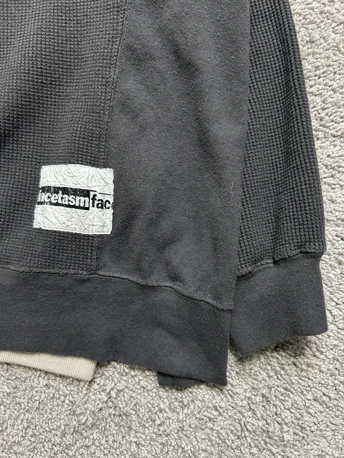 Facetasm × Japanese Brand Facetasm Zippered Two Tone Thermal Crewneck Sweatshirt Japan Size US L / EU 52-54 / 3 - 8 Thumbnail