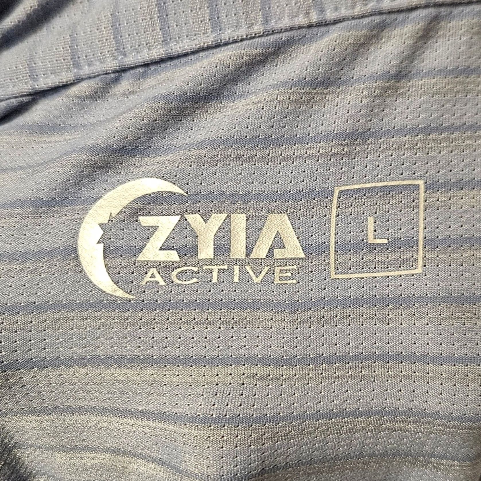 Vintage Zyia Active Mens Polo Blue Gray Large Storm Sport Ventilation Collar 8502L Size US L / EU 52-54 / 3 - 3 Thumbnail