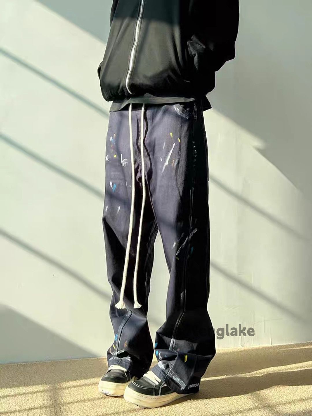 Designer × Japanese Brand × Vintage utility skate hiphop loose baggy paint stain pants Size US 36 / EU 52 - 5 Thumbnail