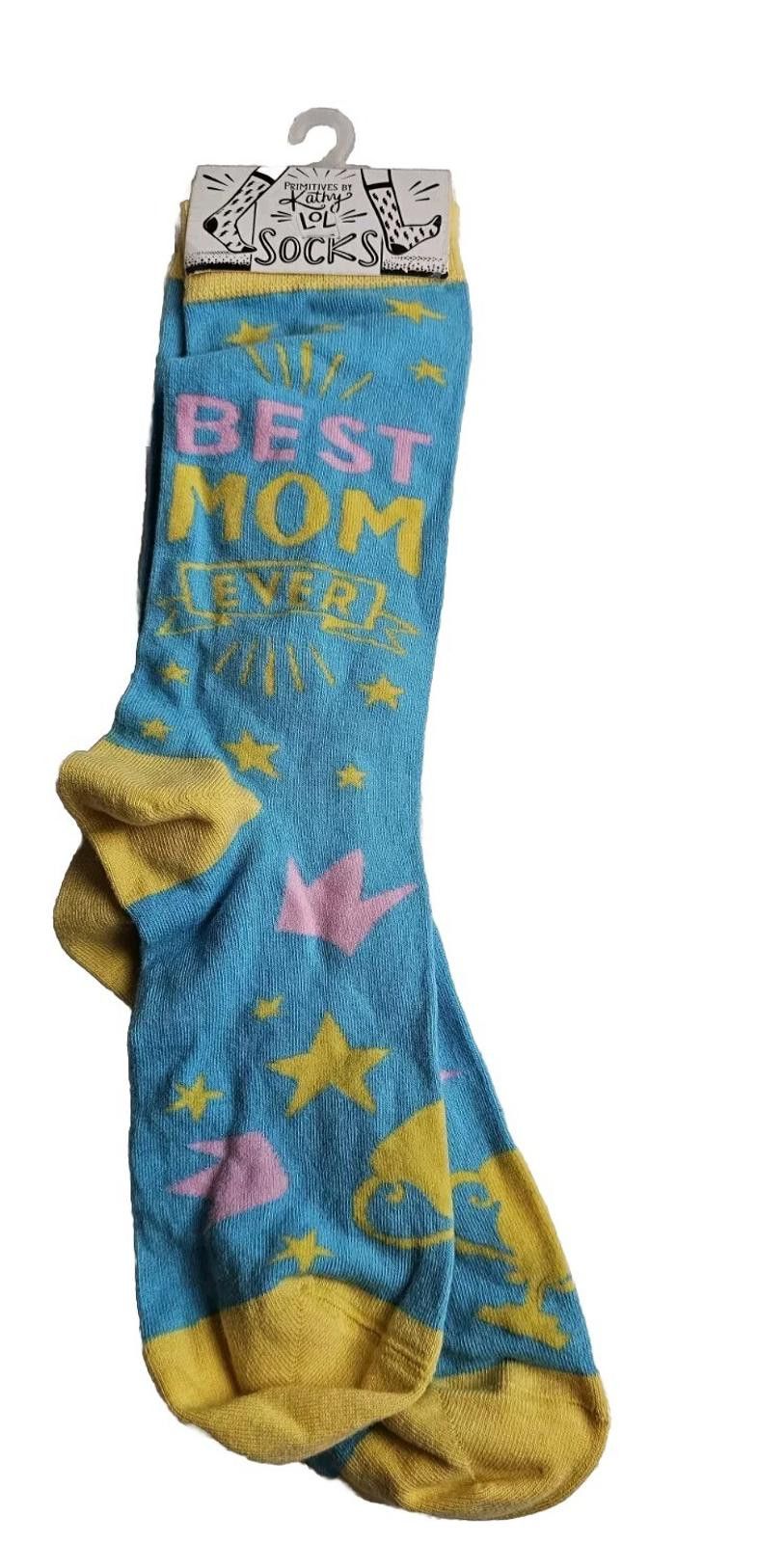 Other Primitives By Kathy Socks Best Mom Ever One Size Size ONE SIZE - 1 Thumbnail