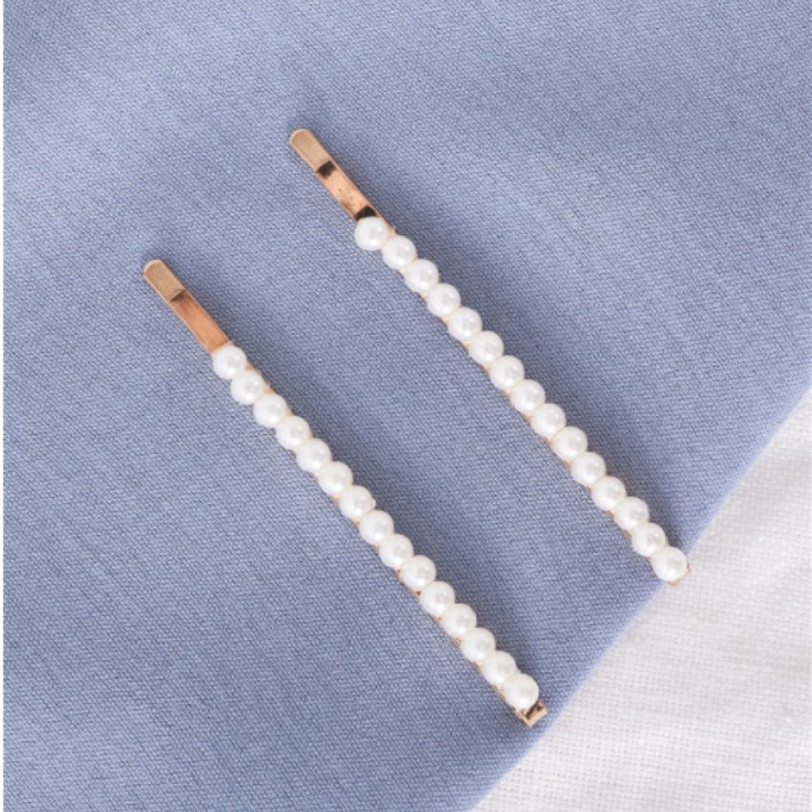 Other String Of Pearls Gold Metal Hair Bobby Pins - Set of 2 Size ONE SIZE - 3 Thumbnail