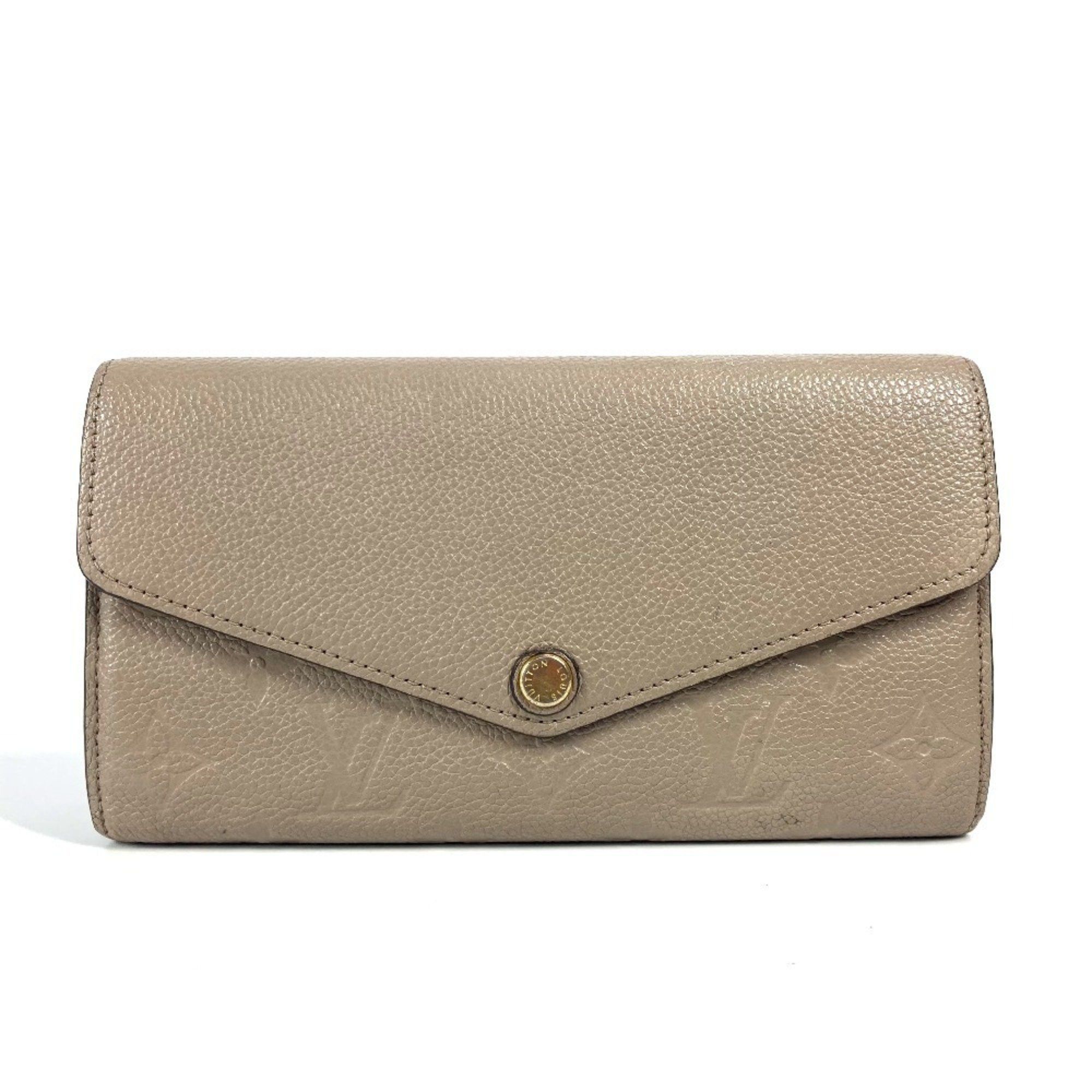 Louis Vuitton LOUIS VUITTON M82256 Monogram Empreinte Portefeuille Sarah Long Wallet Leather Men's Women's Tourterelle Beige Size ONE SIZE - 1 Thumbnail