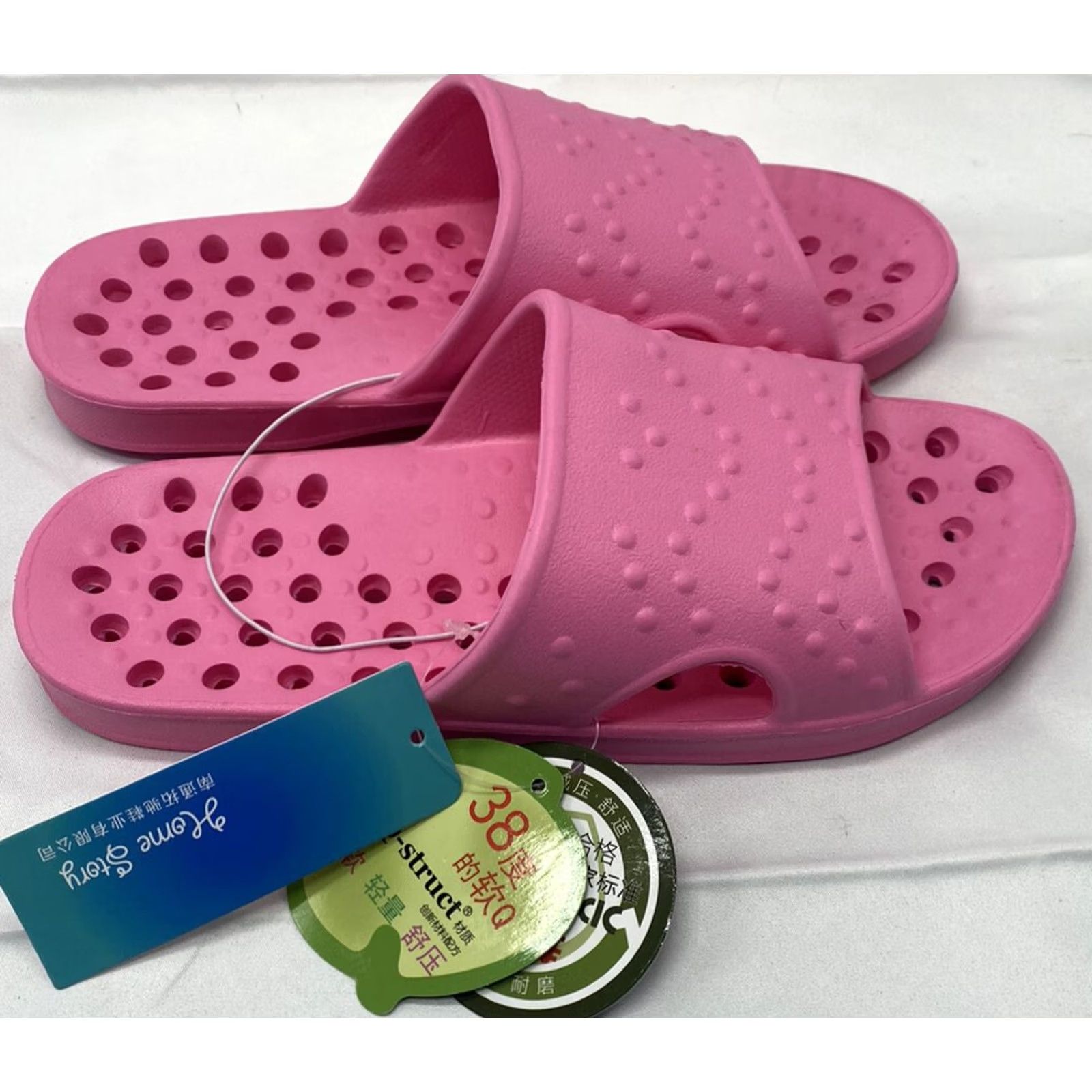Greats VINTAGE Home Story Pink comfortable Slides Womens 7/8 Rubber Cushioned Beach Slide Mens Girls Boys Size US 8 / IT 38 - 2 Thumbnail