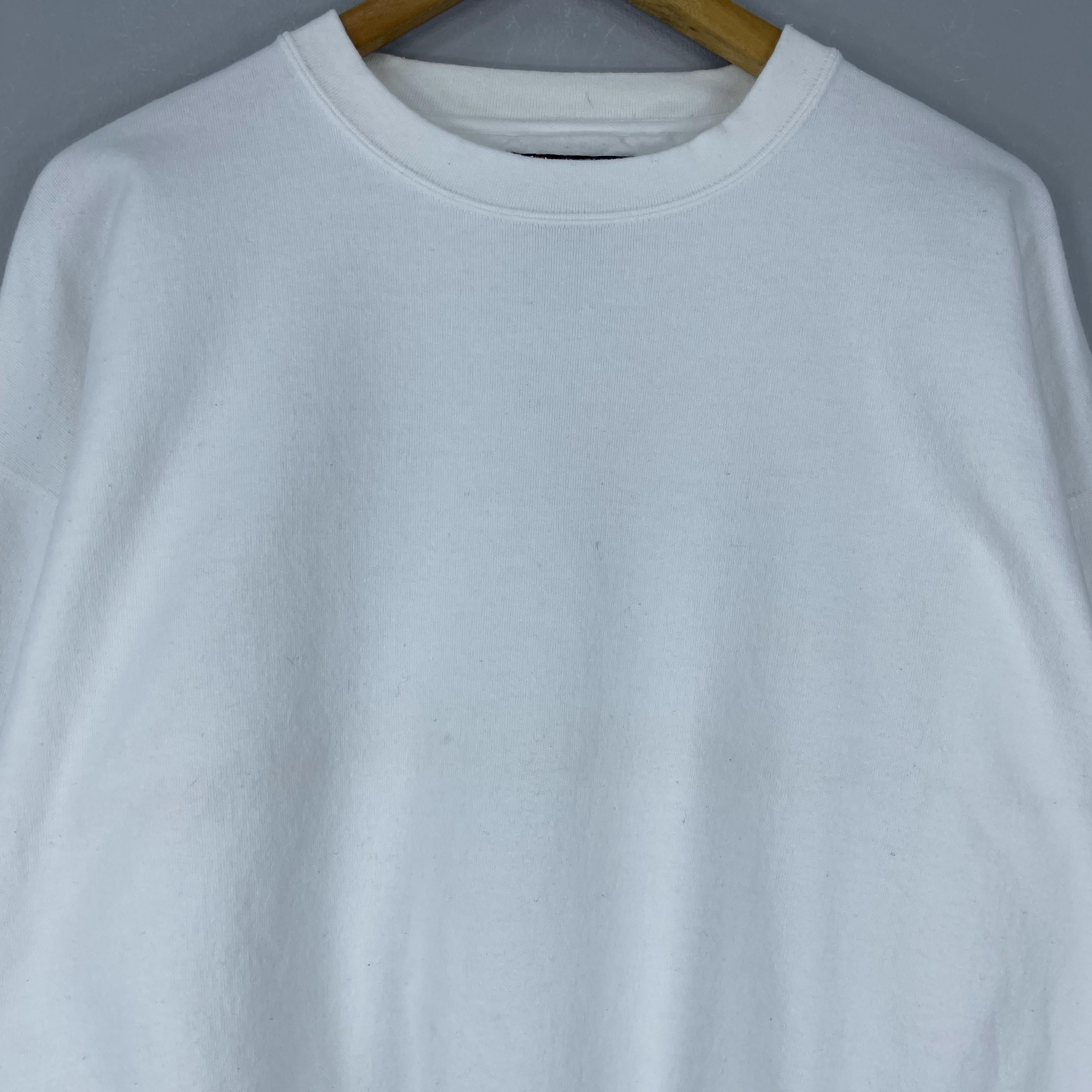 Chaps Ralph Lauren Vintage CHAPS RALPH LAUREN Plain White Sweatshirt Size US M / EU 48-50 / 2 - 2 Thumbnail