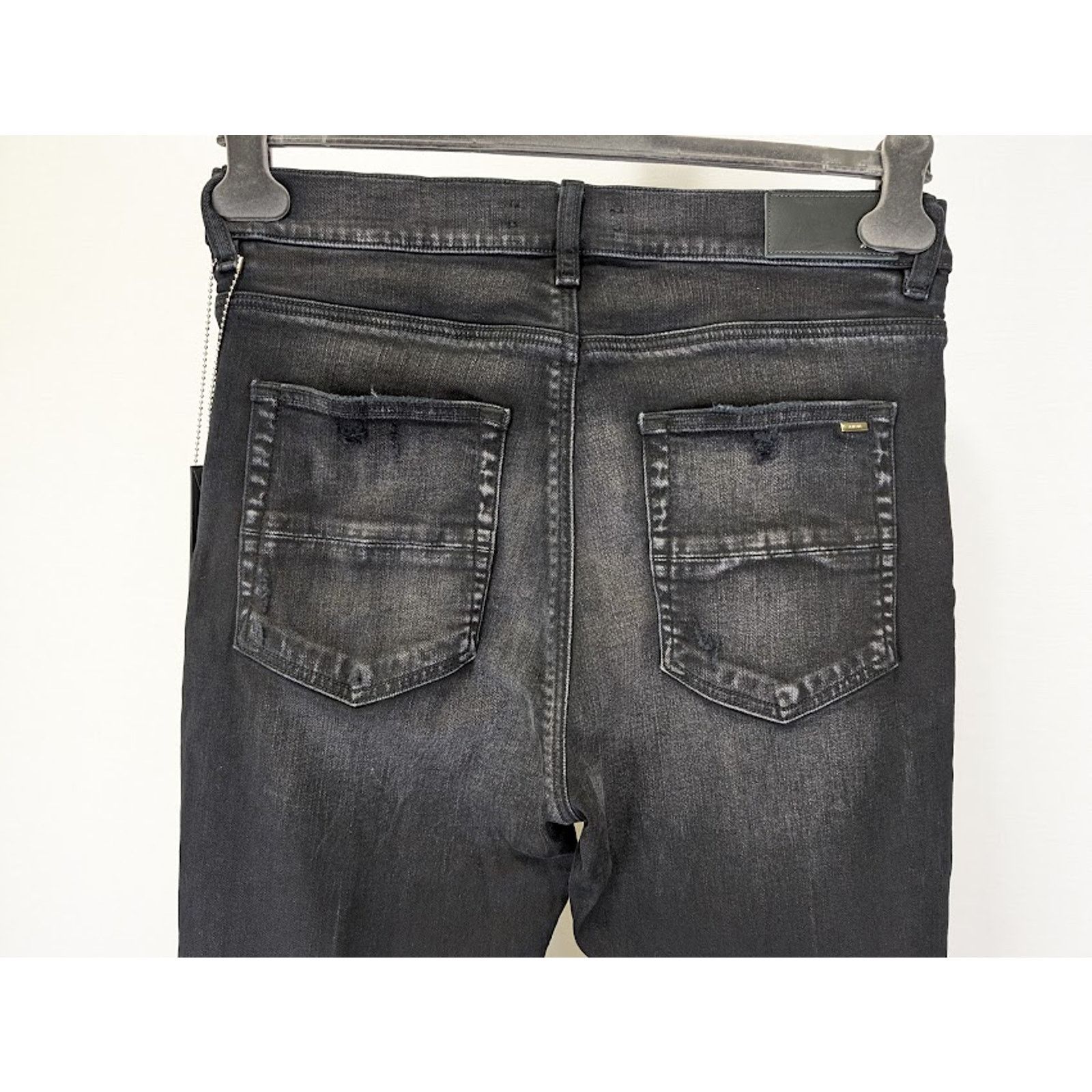 Amiri o1rshd1 Stacked Flare Jeans in Aged Black Size US 30 / EU 46 - 20 Thumbnail