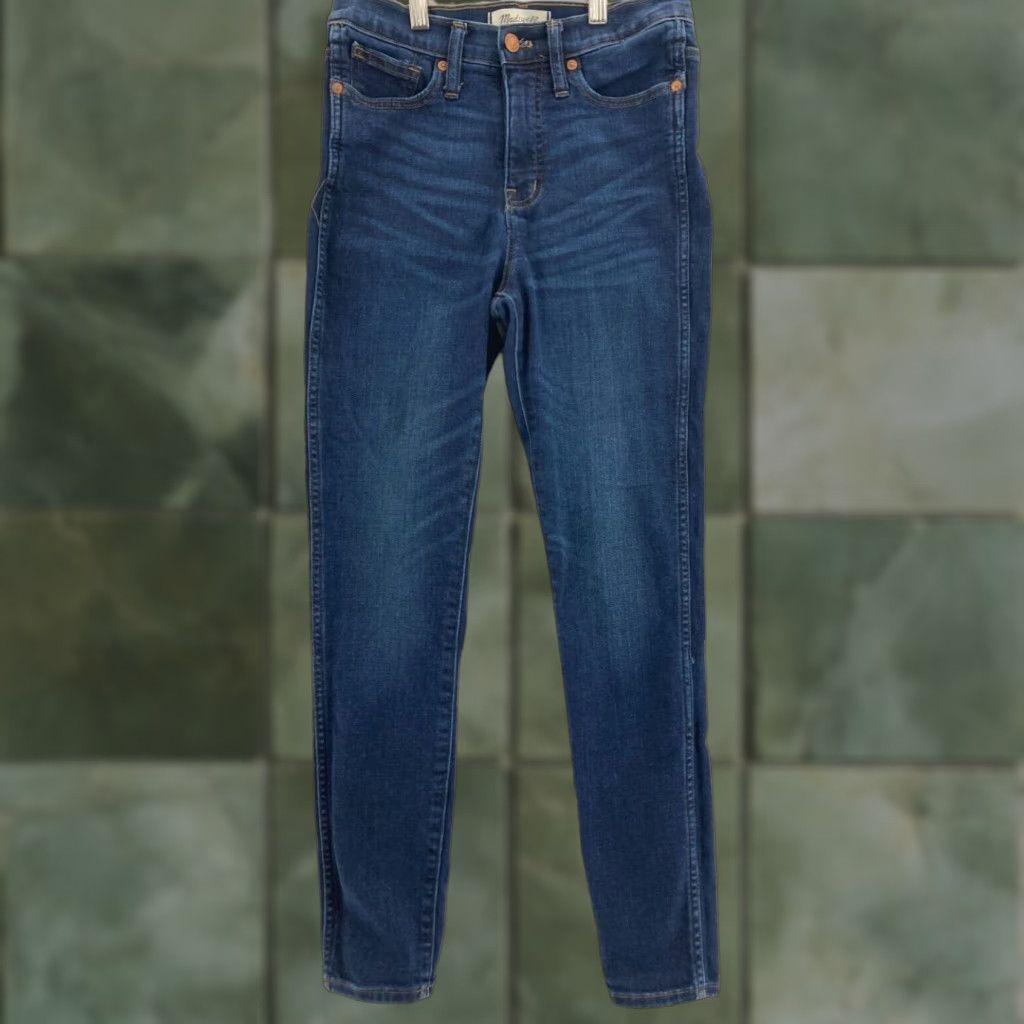 Madewell Madewell Women's High Rise Skinny Jeans Blue Cotton Blend Size 26 Size 26" / US 2 / IT 38 - 1 Thumbnail