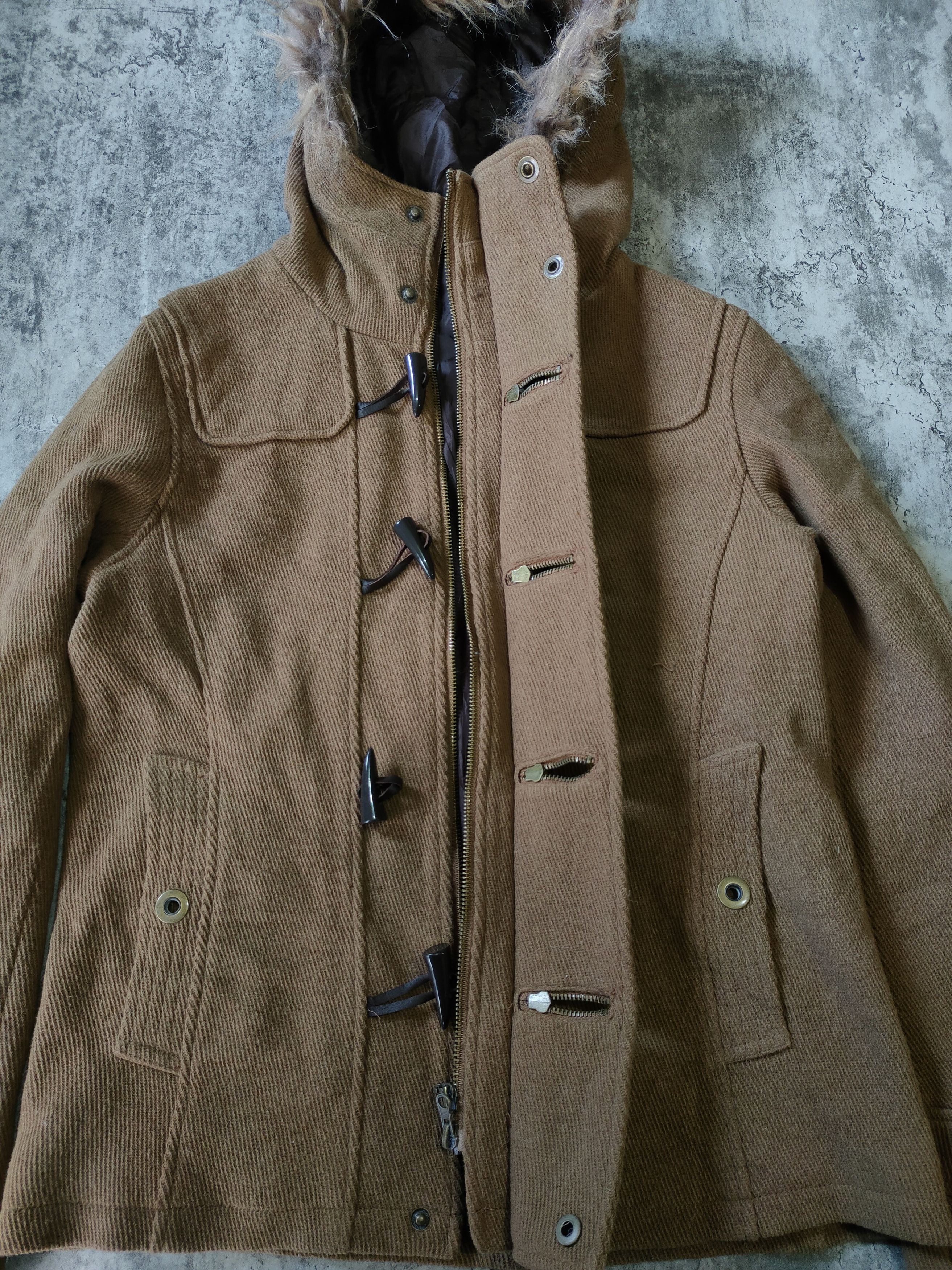 Semantic Design duffle jacket fur hoodie