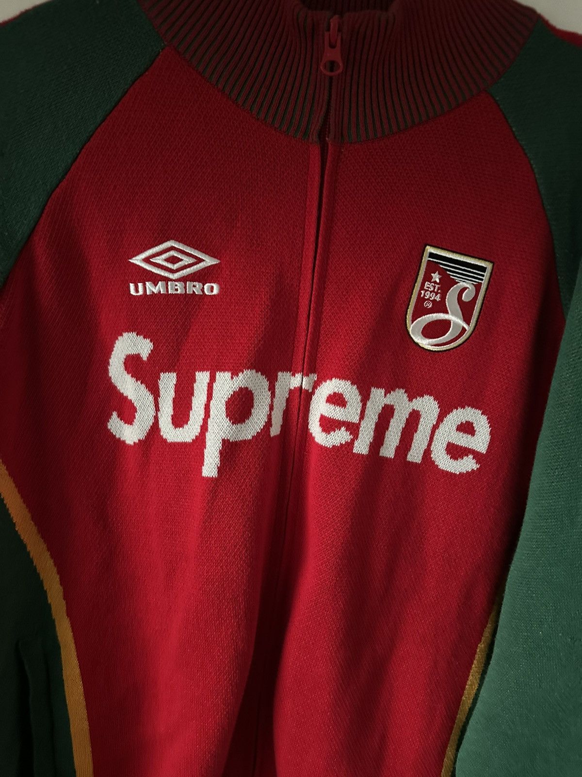 Supreme x Umbro zip up sweater