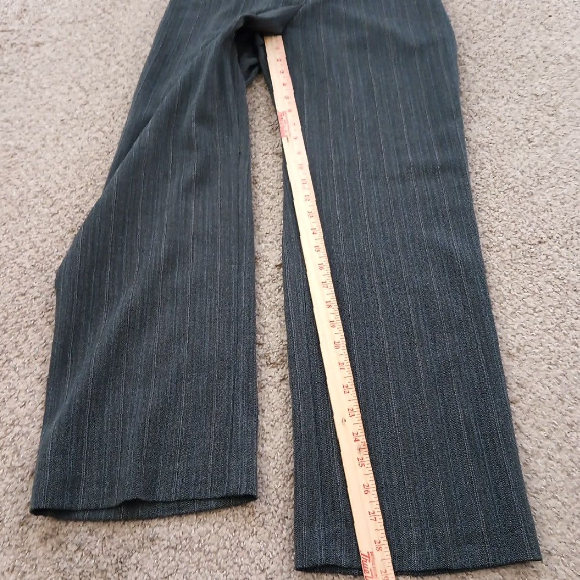 Vintage Sag Harbor Dress Pants Womens 8P Gray Striped 29x29 Mid Rise Petite Straight Pants Womens Mens Size 30" / US 8 / IT 44 - 6 Thumbnail