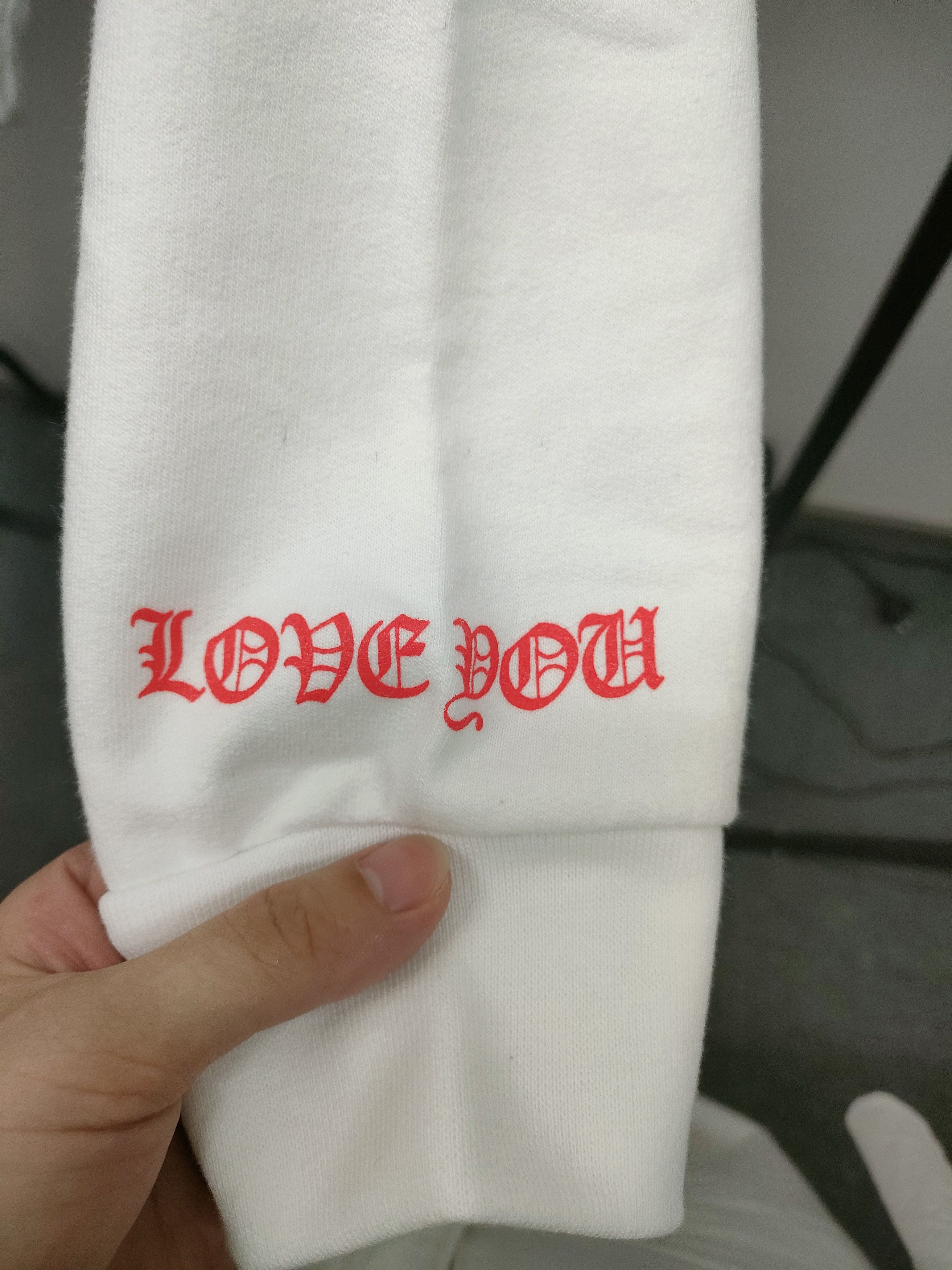 Chrome Hearts Chrome Hearts LLS “Love You” Portrait Red Letter Hoodie Size S / US 4 / IT 40 - 5 Thumbnail