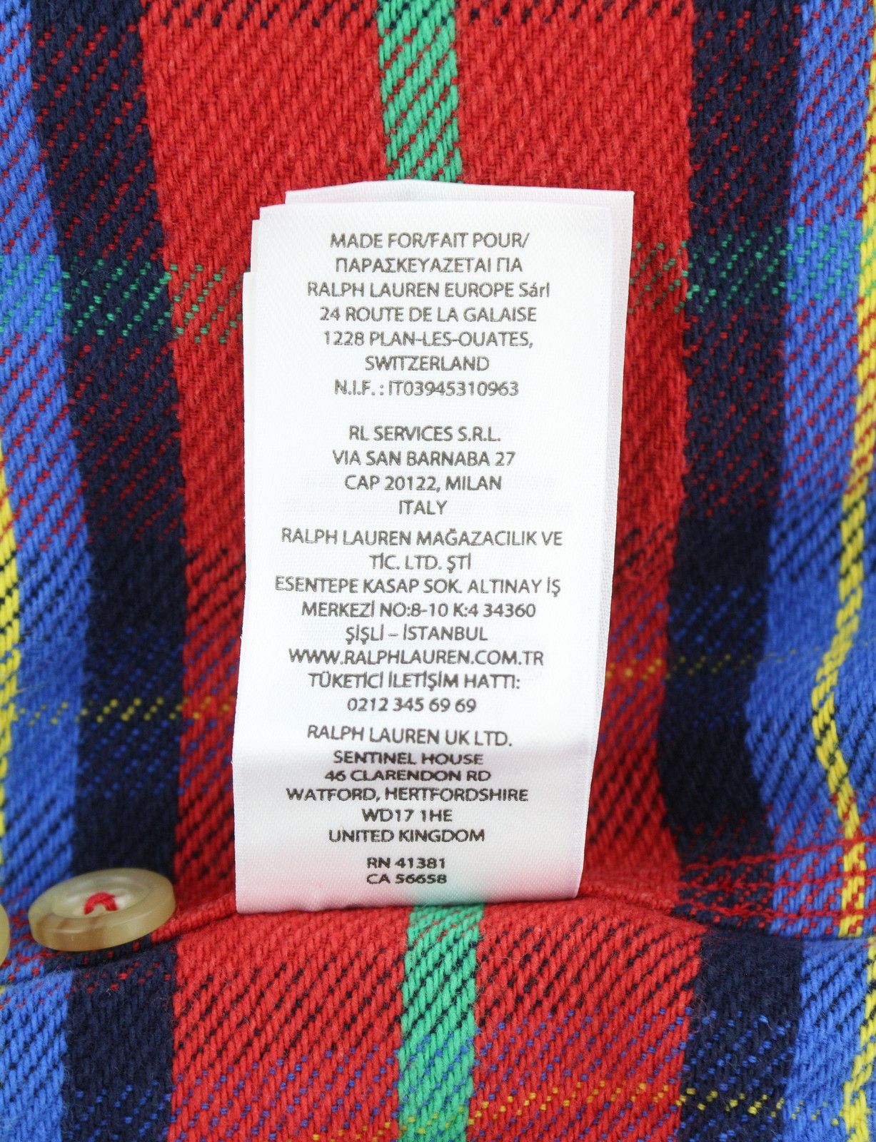 Ralph Lauren M Red Plaid Fit Spread Neck Button-Up Logo 87033 Size US M / EU 48-50 / 2 - 10 Thumbnail