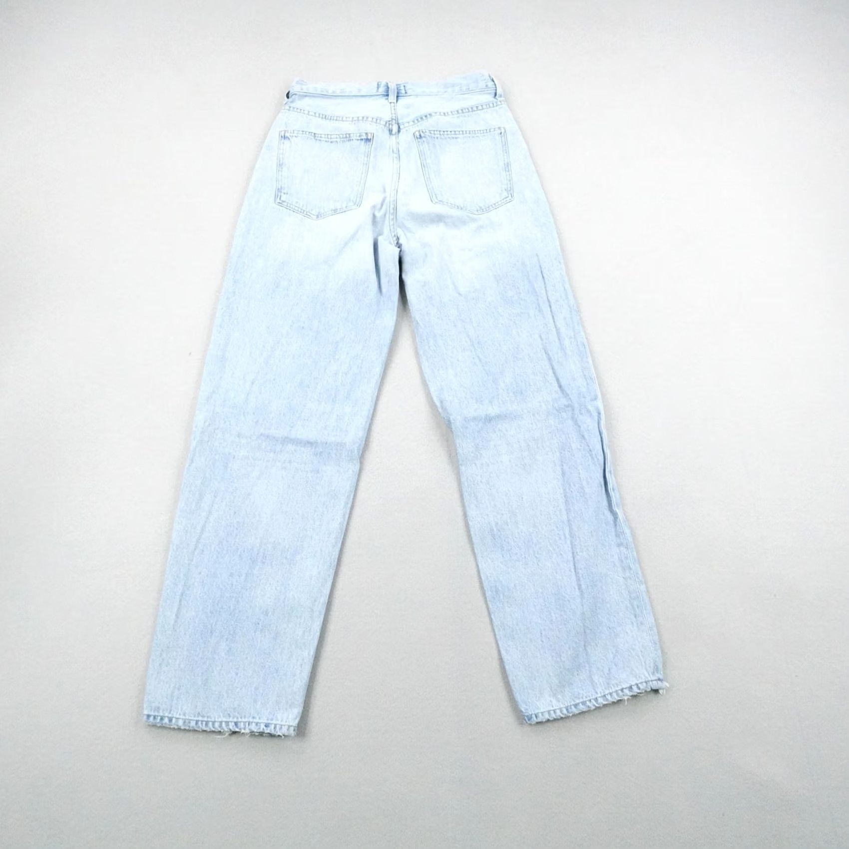 Agolde AGOLDE Jeans Womens 27 Blue Denim Light Wash High Rise Button Fly Criss Cross Size 27" / US 4 / IT 40 - 5 Thumbnail