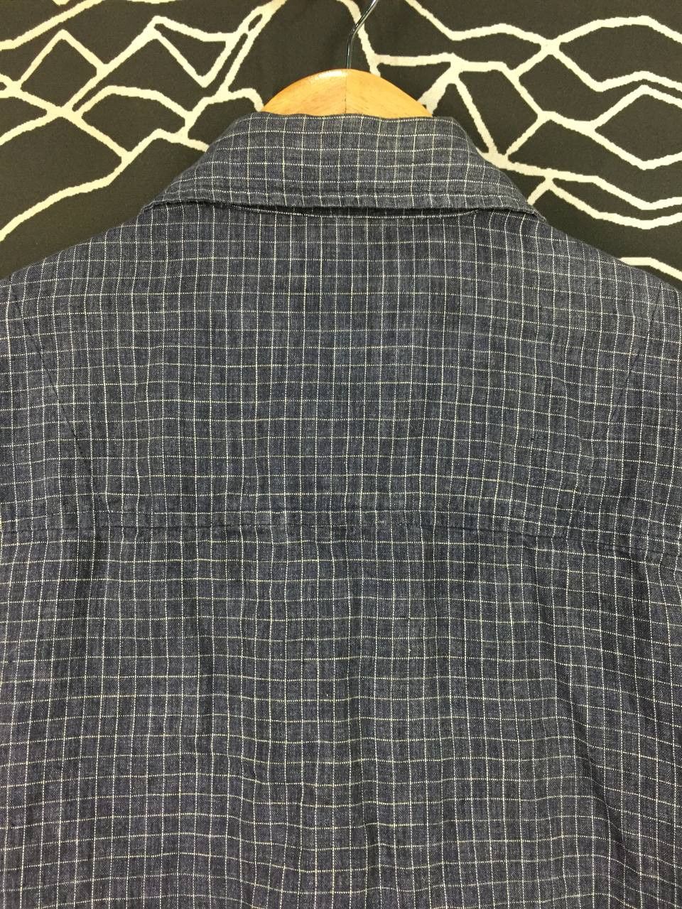 Guess Vtg GUESS Classics Linen Micro-Check Full Zip Shirt Jacket Size US L / EU 52-54 / 3 - 7 Thumbnail