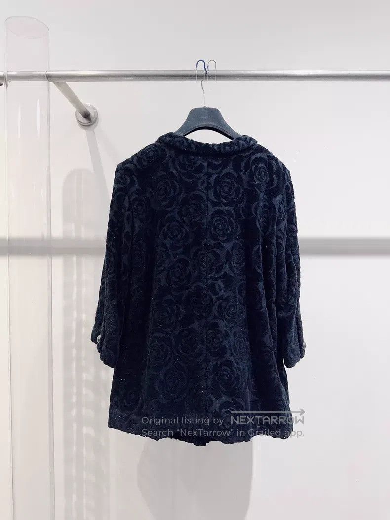 Chanel Chanel Camelia velvet coat Size XXS / US 00 / IT 34 - 3 Thumbnail