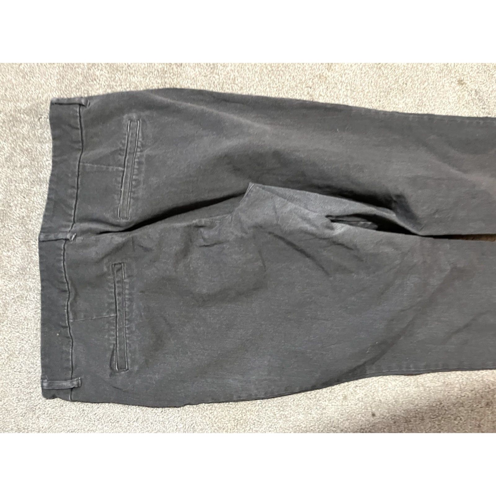 Old Navy Old Navy Pants Women Size 12 Gray Mid Rise Slim Flat Front Pockets Crop Ankle Cotton Blend 12 Womens Size 34" / US 12 / IT 48 - 4 Thumbnail