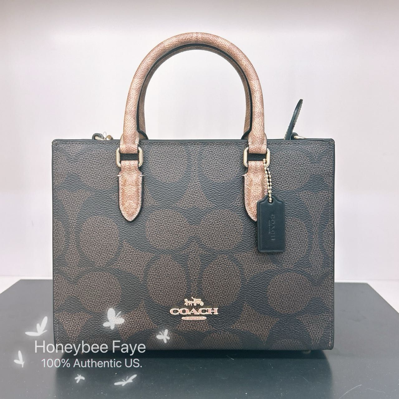 Coach Maggie Small Tote Bag In Blocked Signature Canvas CY676 Size ONE SIZE - 1 Thumbnail