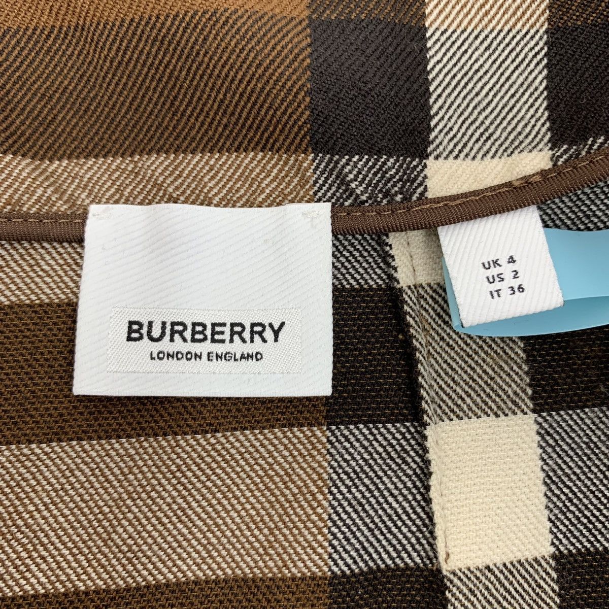 Burberry Burberry Brown Classic Check Wool Casual Skirt K26WX Size 25" / US 0 / IT 36 - 5 Thumbnail