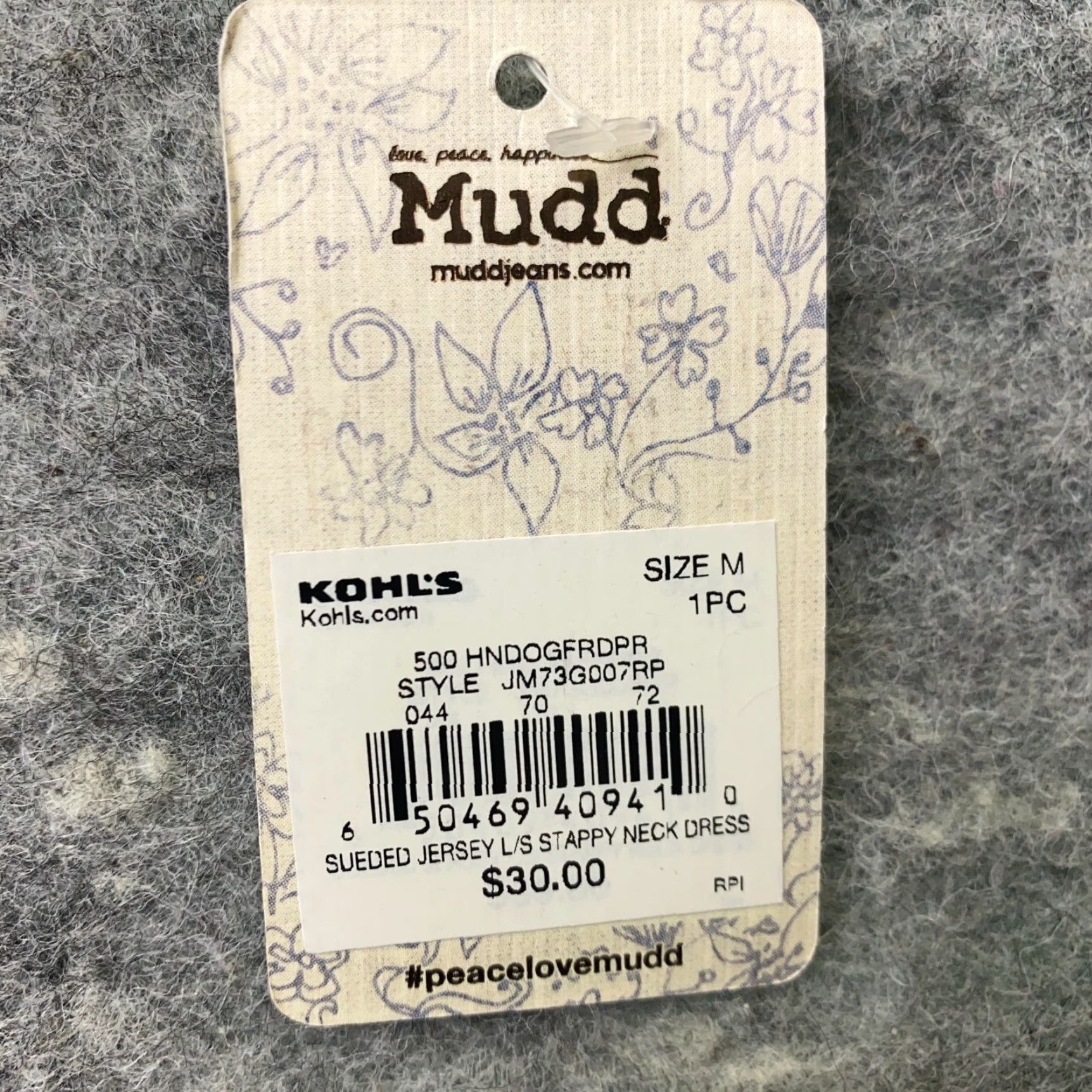 Vintage Mudd Purple Dress Women's Short Sleeve Fit & Flare Mini Floral Long Sleeve Medium V-Neck Casual Dress Size M / US 6-8 / IT 42-44 - 4 Thumbnail