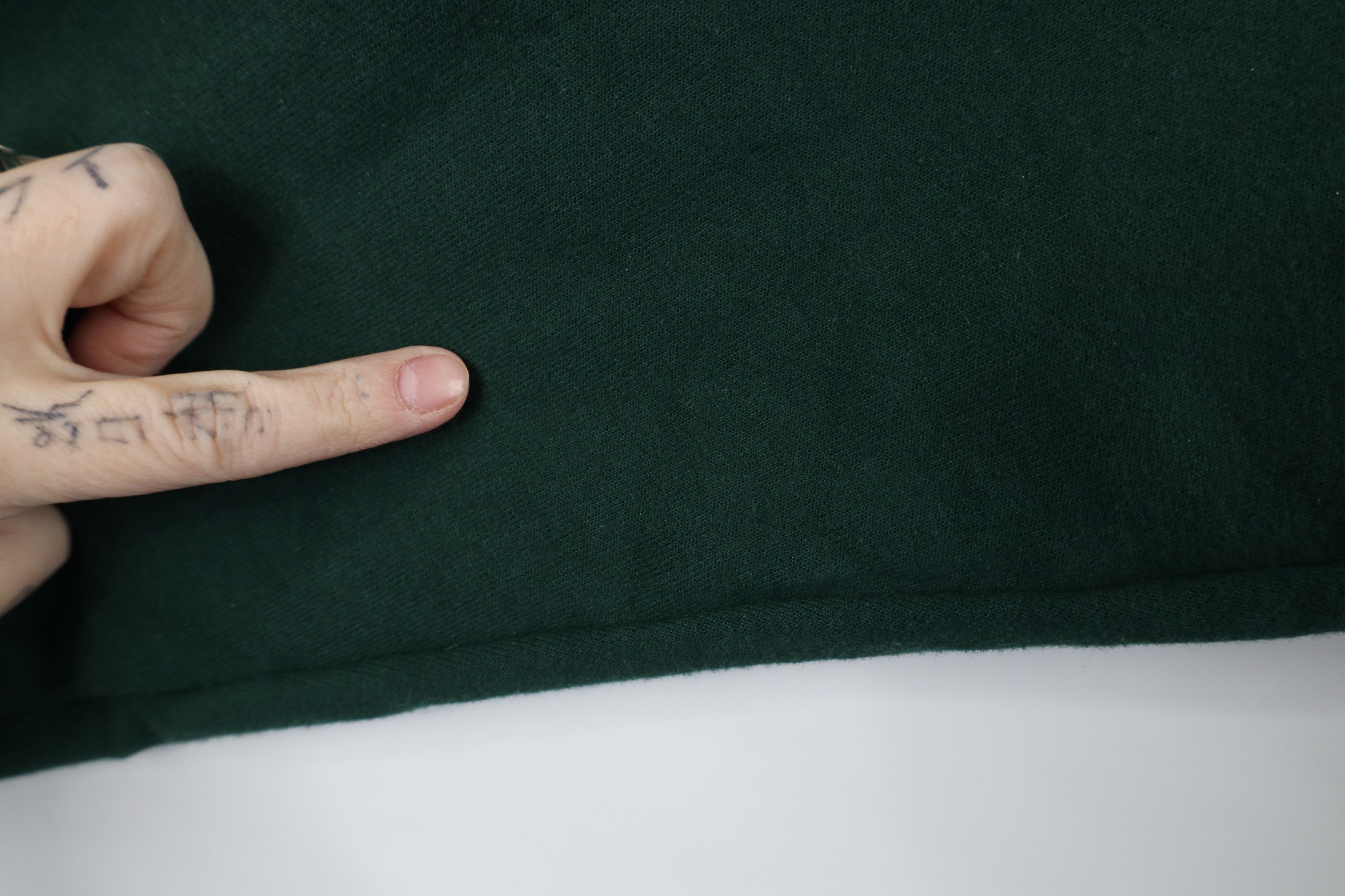Vintage Vintage 90s Streetwear Blank Hoodie Sweatshirt Hunter Green Size US S / EU 44-46 / 1 - 6 Thumbnail