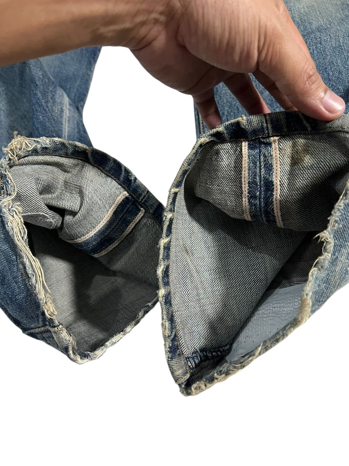 Levi's Vintage Levis 502 Big E Rusty Distress Selvedge Jean Size US 30 / EU 46 - 8 Thumbnail